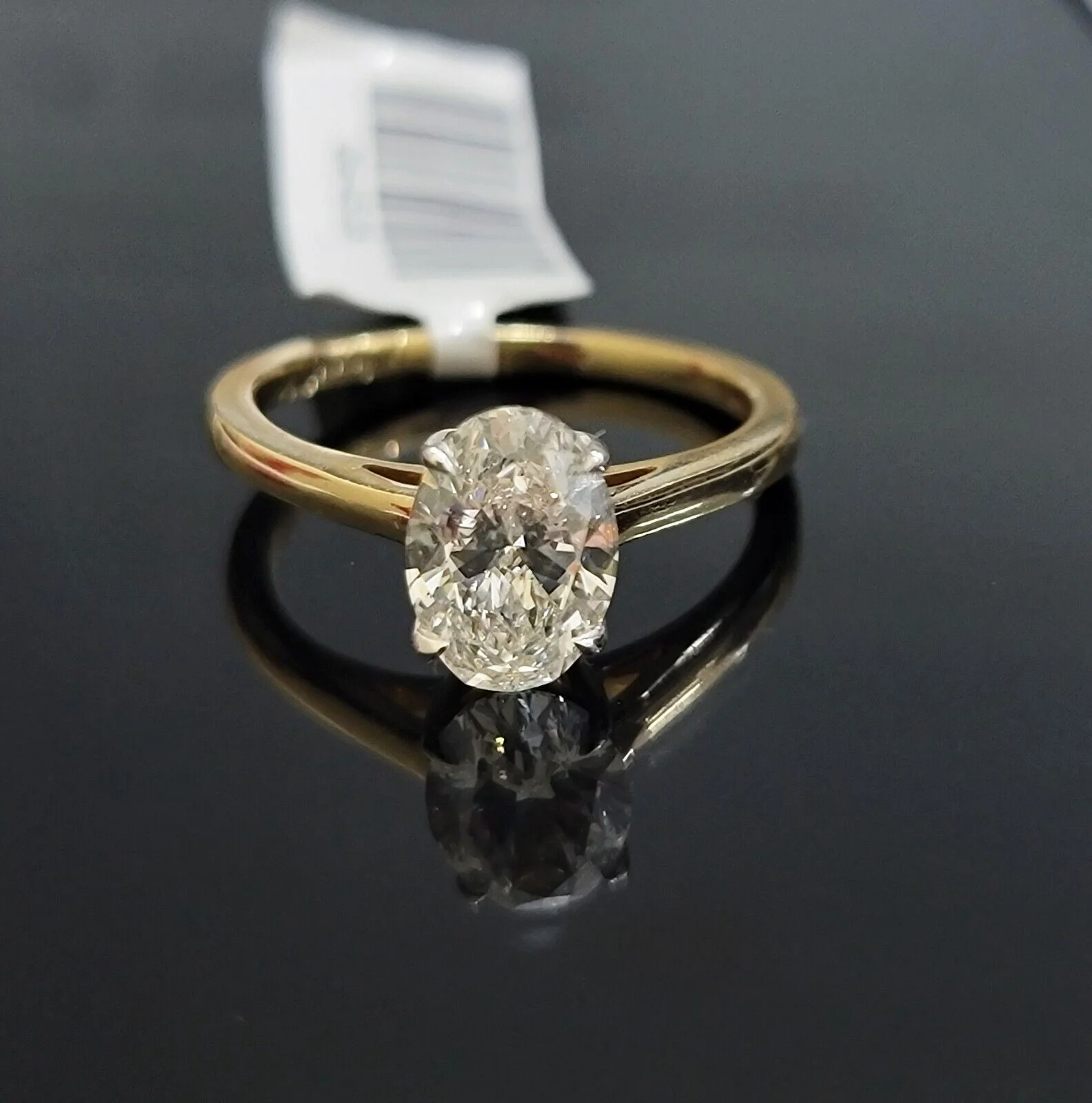 1 CT Diamond Ring Solitaire Engagement Wedding 14k Gold For Ladies , lab-created Ring Sizes 6,7,8,9,10,11 & 12