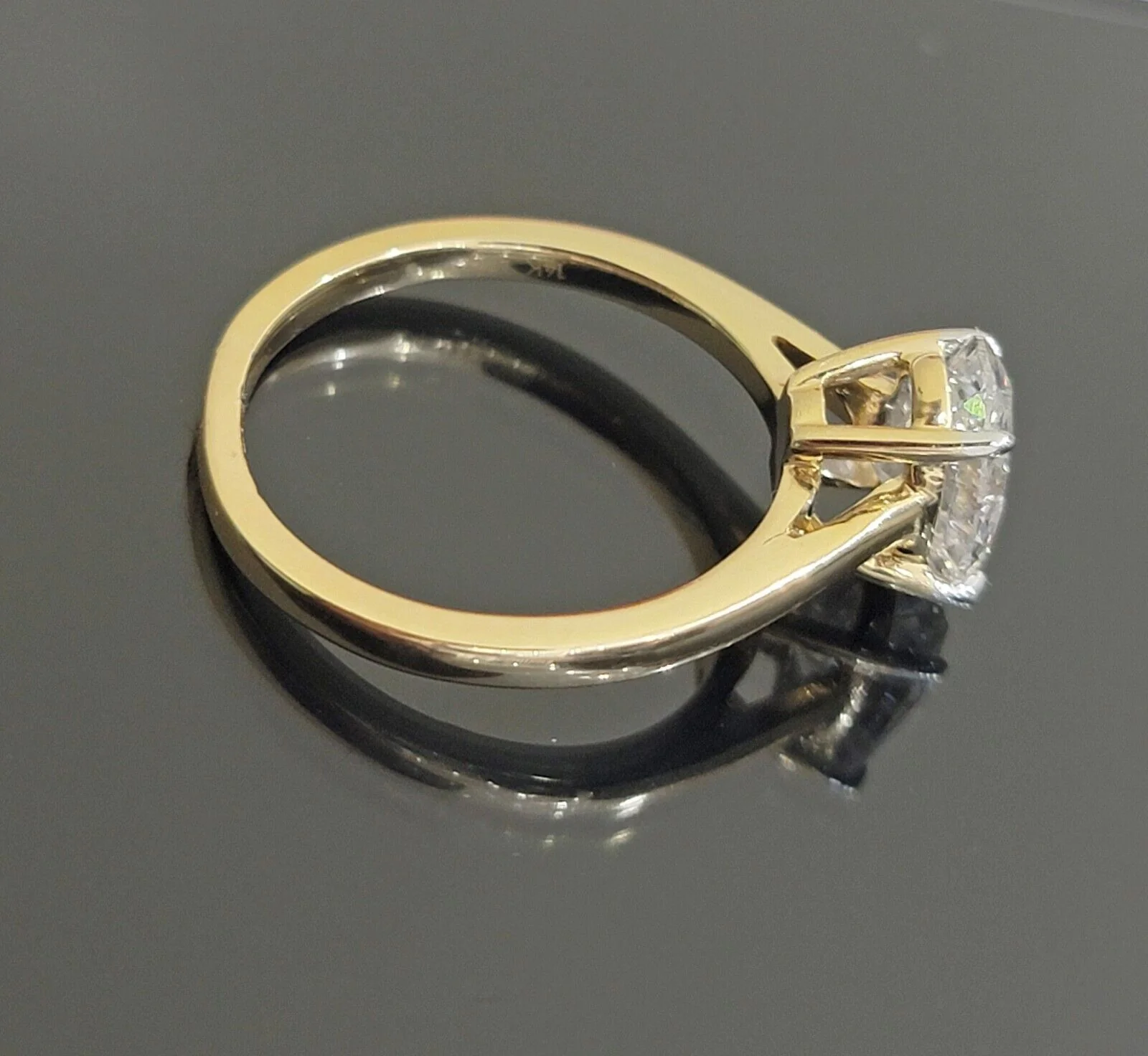 1 CT Diamond Ring Solitaire Engagement Wedding 14k Gold For Ladies , lab-created Ring Sizes 6,7,8,9,10,11 & 12 - Image 7