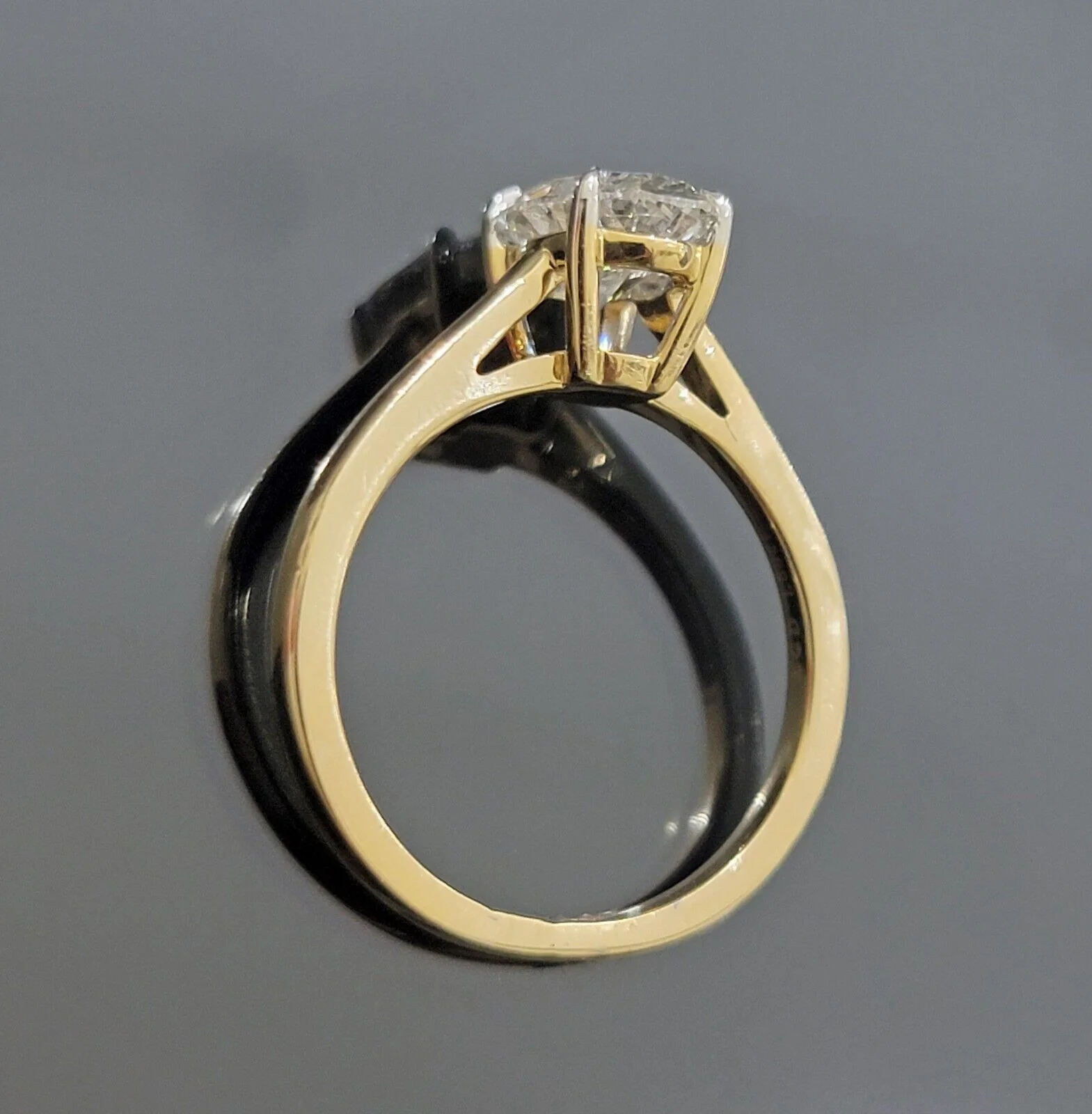 1 CT Diamond Ring Solitaire Engagement Wedding 14k Gold For Ladies , lab-created Ring Sizes 6,7,8,9,10,11 & 12 - Image 8