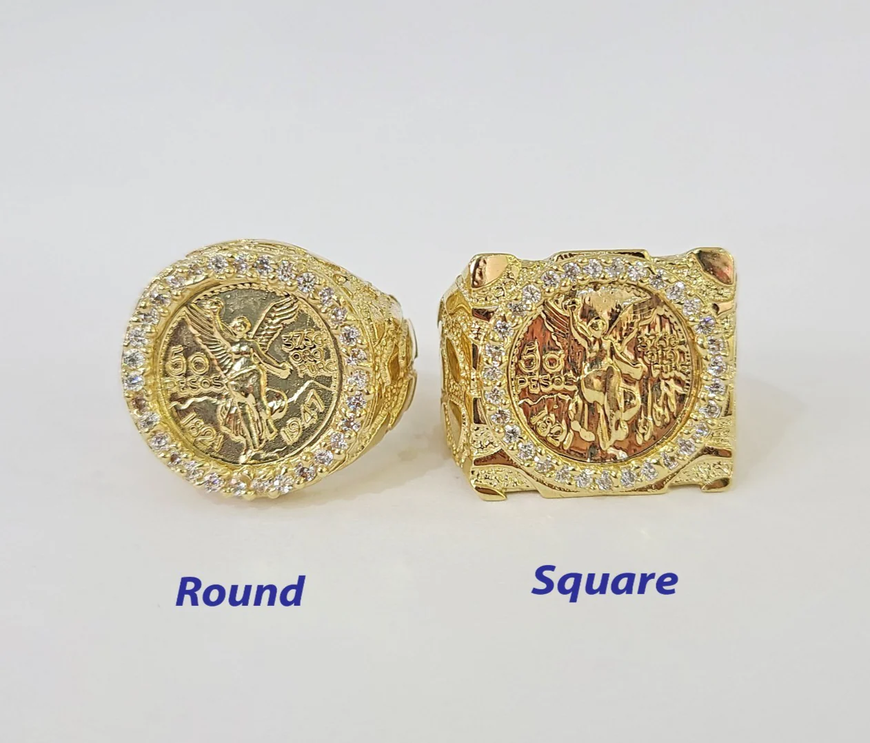10k 50 Pesos Centenario Ring Yellow Gold Men Real Genuine All Sizes