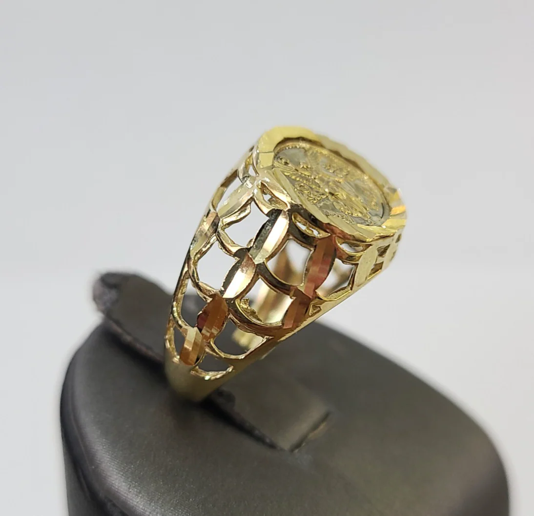 10k 50 Pesos Coin Centenario Ring Yellow Gold Men Real Genuine All Sizes - Image 5