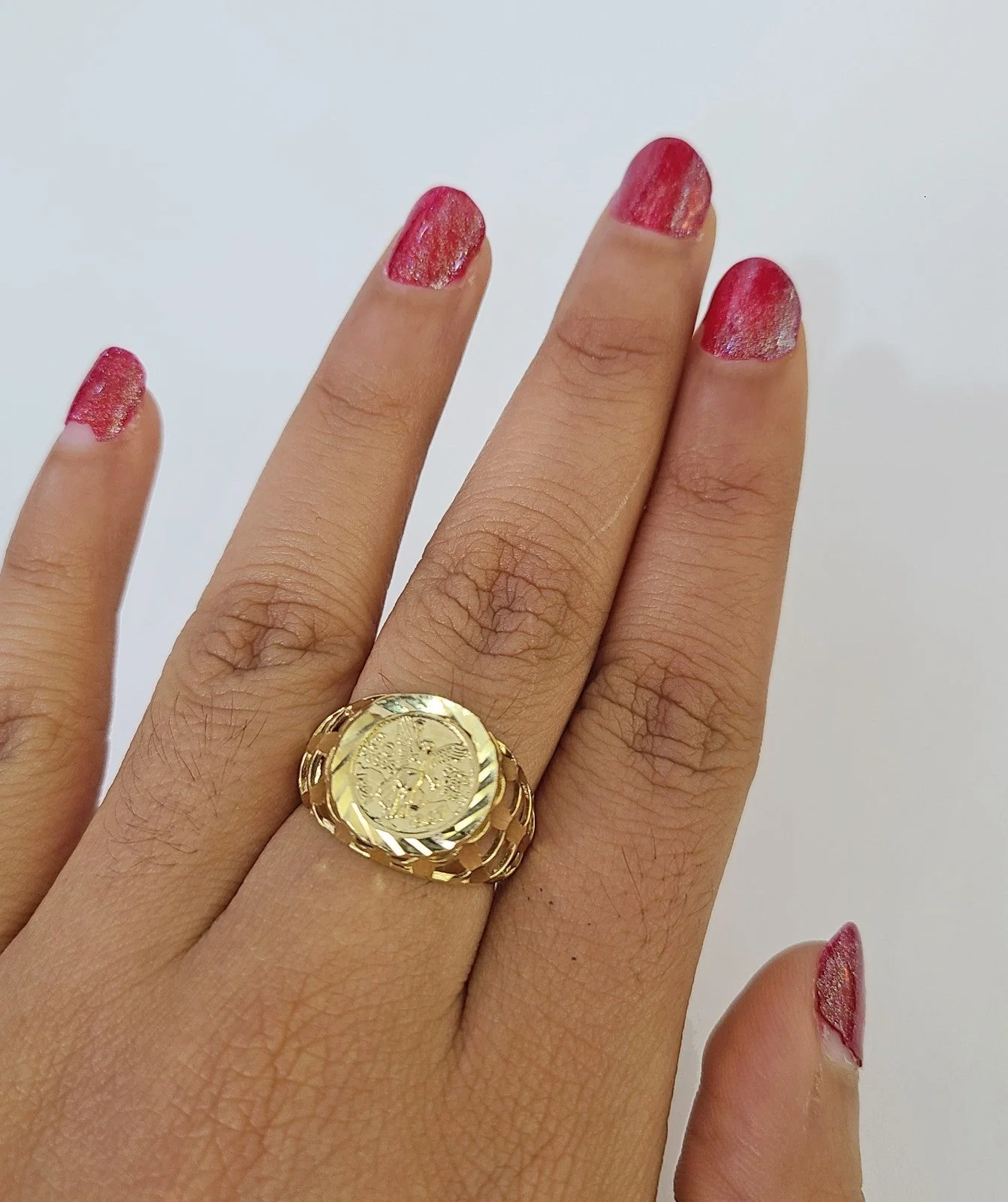 10k 50 Pesos Coin Centenario Ring Yellow Gold Men Real Genuine All Sizes - Image 6