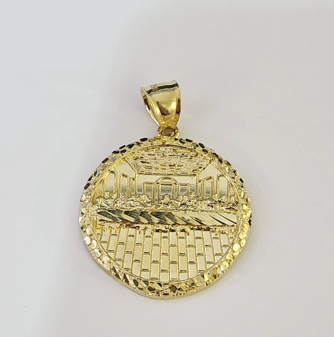 10k Last Supper Charm Pendant Men Women 10kt Real Yellow Gold