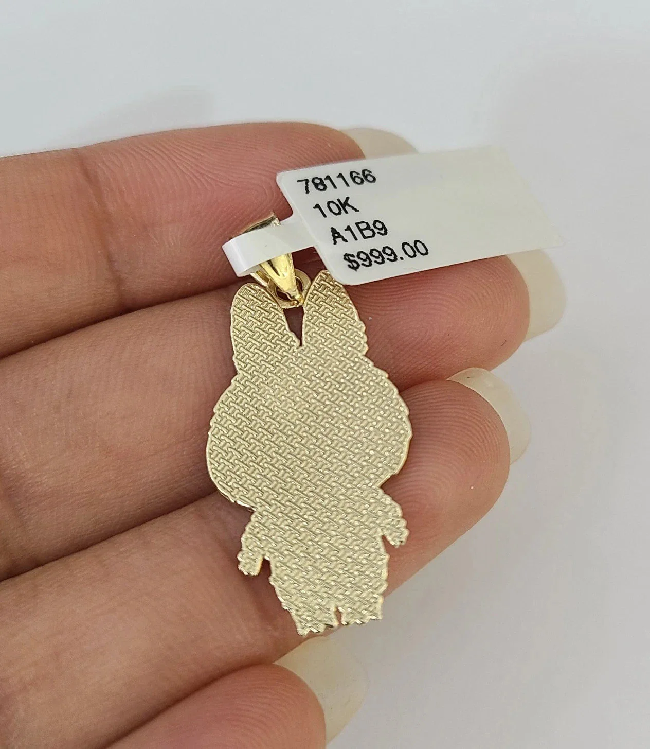 10k Cartoon Monster Charm Pendant Men Women 10kt Real Yellow Gold - Image 4