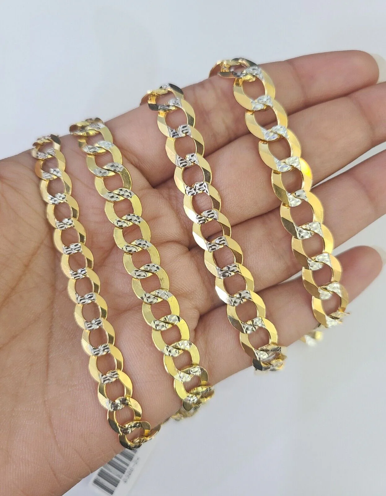 10k Cuban Curb Bracelet Gold 6mm 7mm 8mm 9mm Diamond Cuts 7" 7.5" 8" 8.5" 9" - Image 2