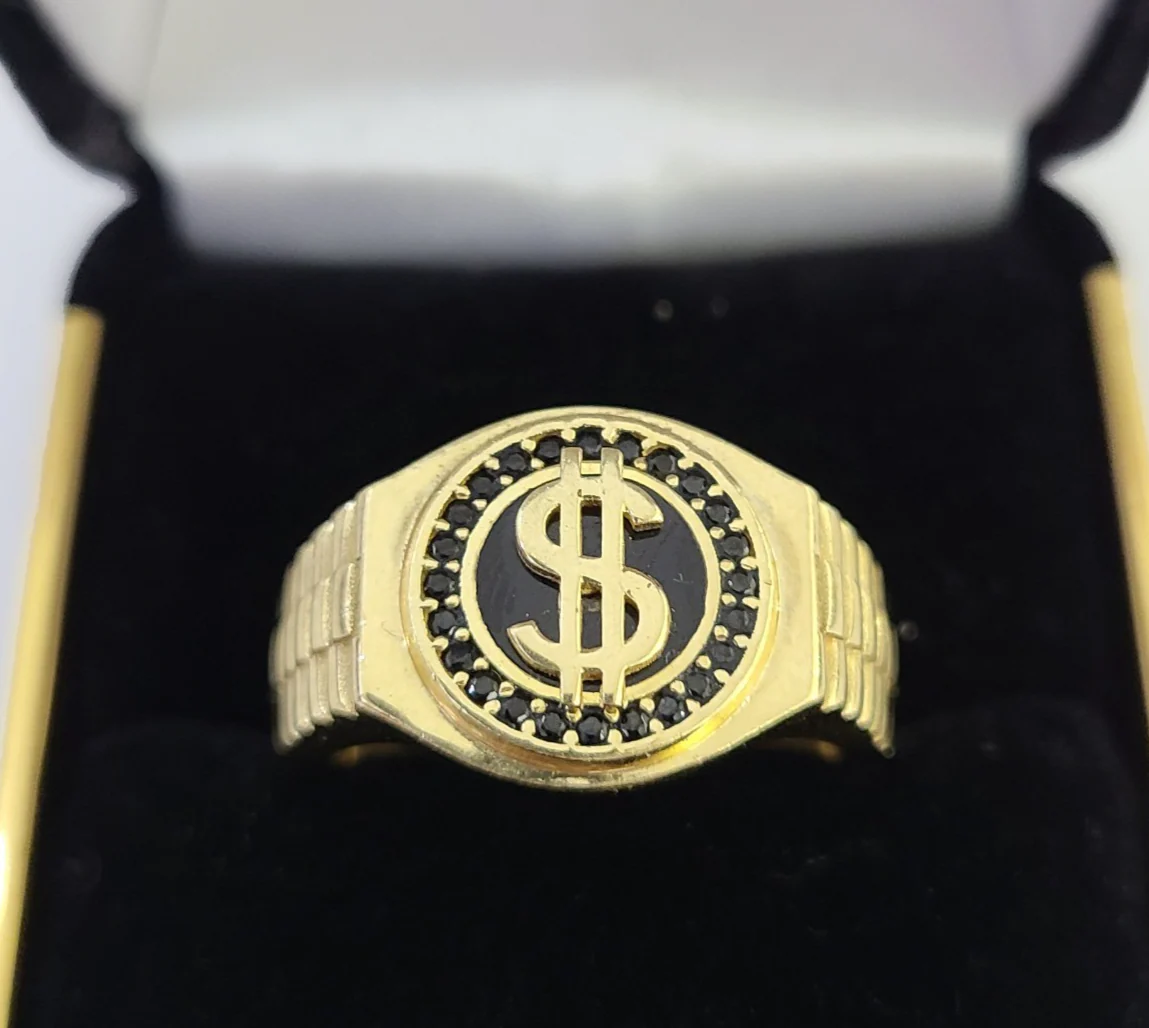 10k Dollar Ring Casual Band Yellow Gold Genuine Brand New Religious All Sizes - Image 5