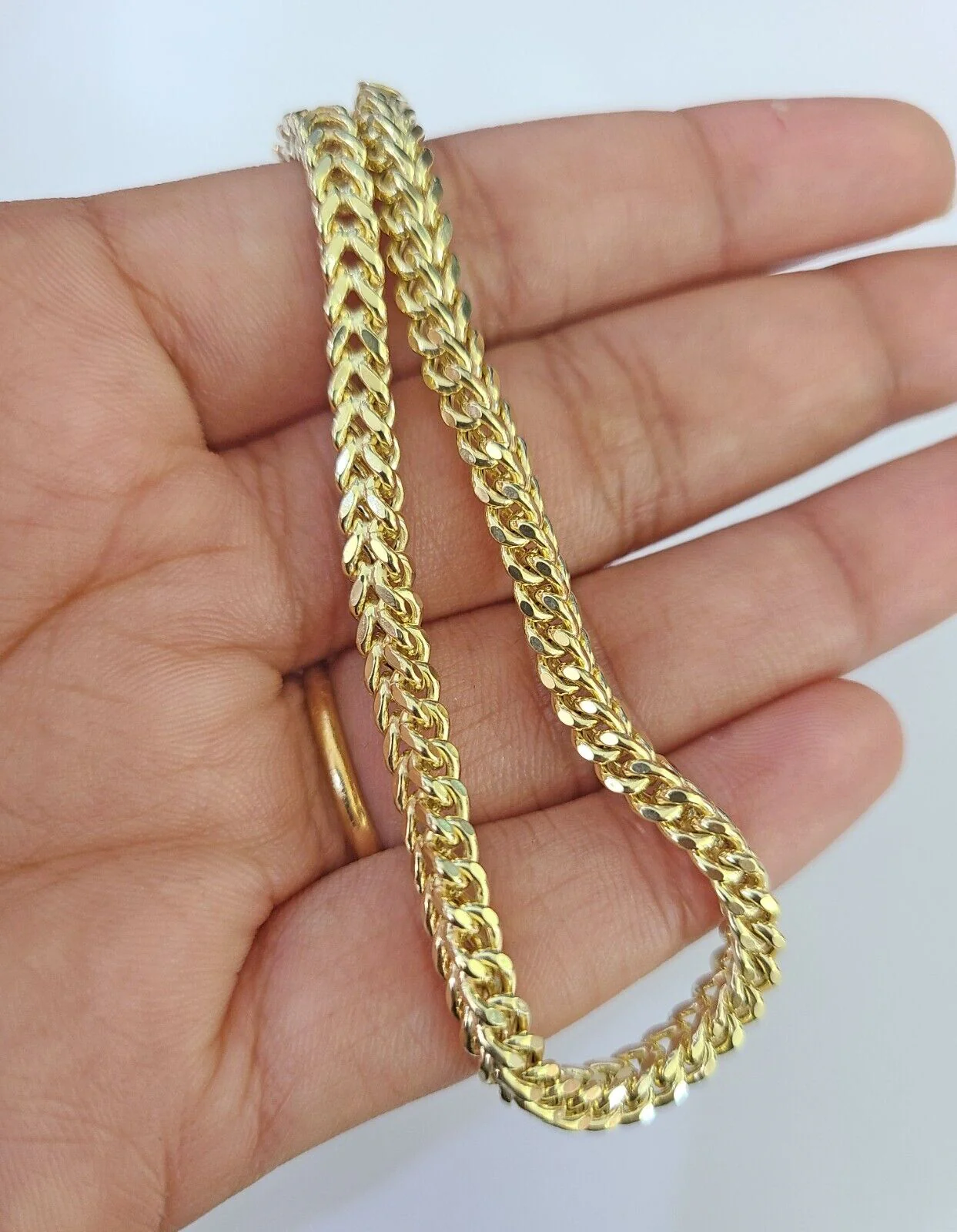 10k Franco Bracelet 4mm 8" Inch Yellow Gold Men Women Link Real 10kt - Image 7