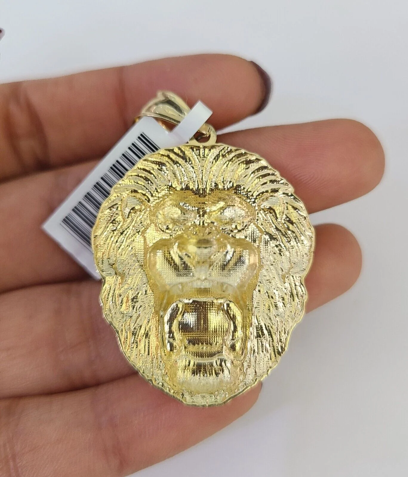10K Franco Chain Roaring Lion Pendant Charm Necklace 20"-26" 3mm Gold Yellow SET - Image 7
