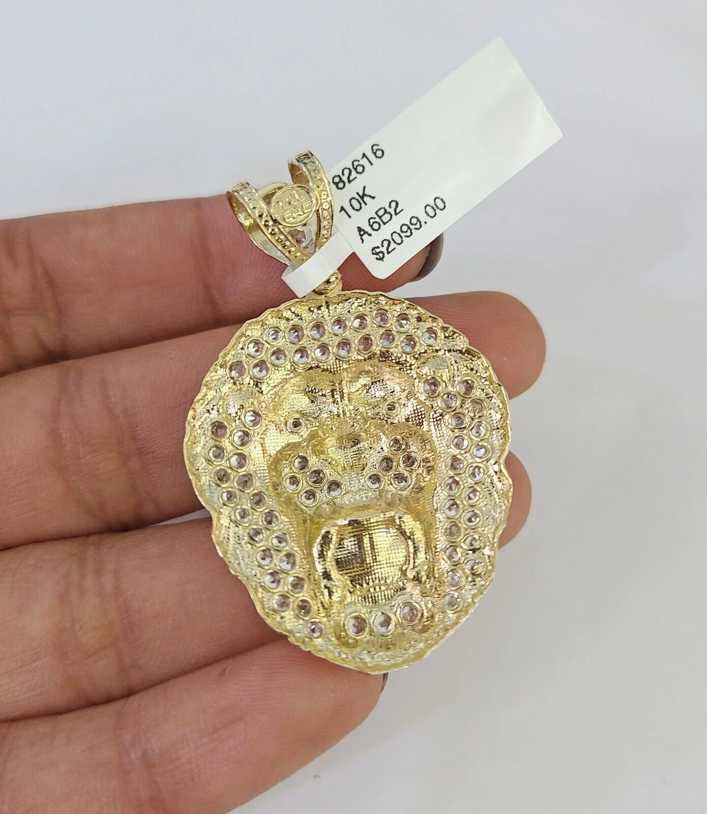 10K Franco Chain Roaring Lion Pendant Charm Necklace 20"-26" 3mm Gold Yellow SET - Image 7