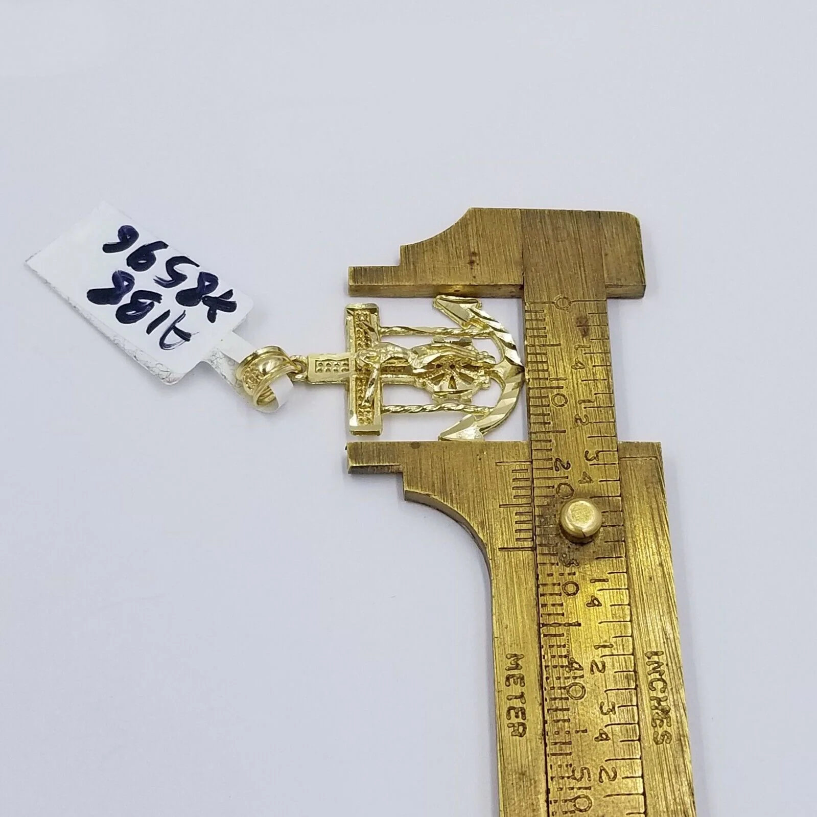 10k Gold Anchor Pendent Rope Chain 2.5mm 18" 20" 22" 24" 26" 10kt Necklace Charm - Image 10