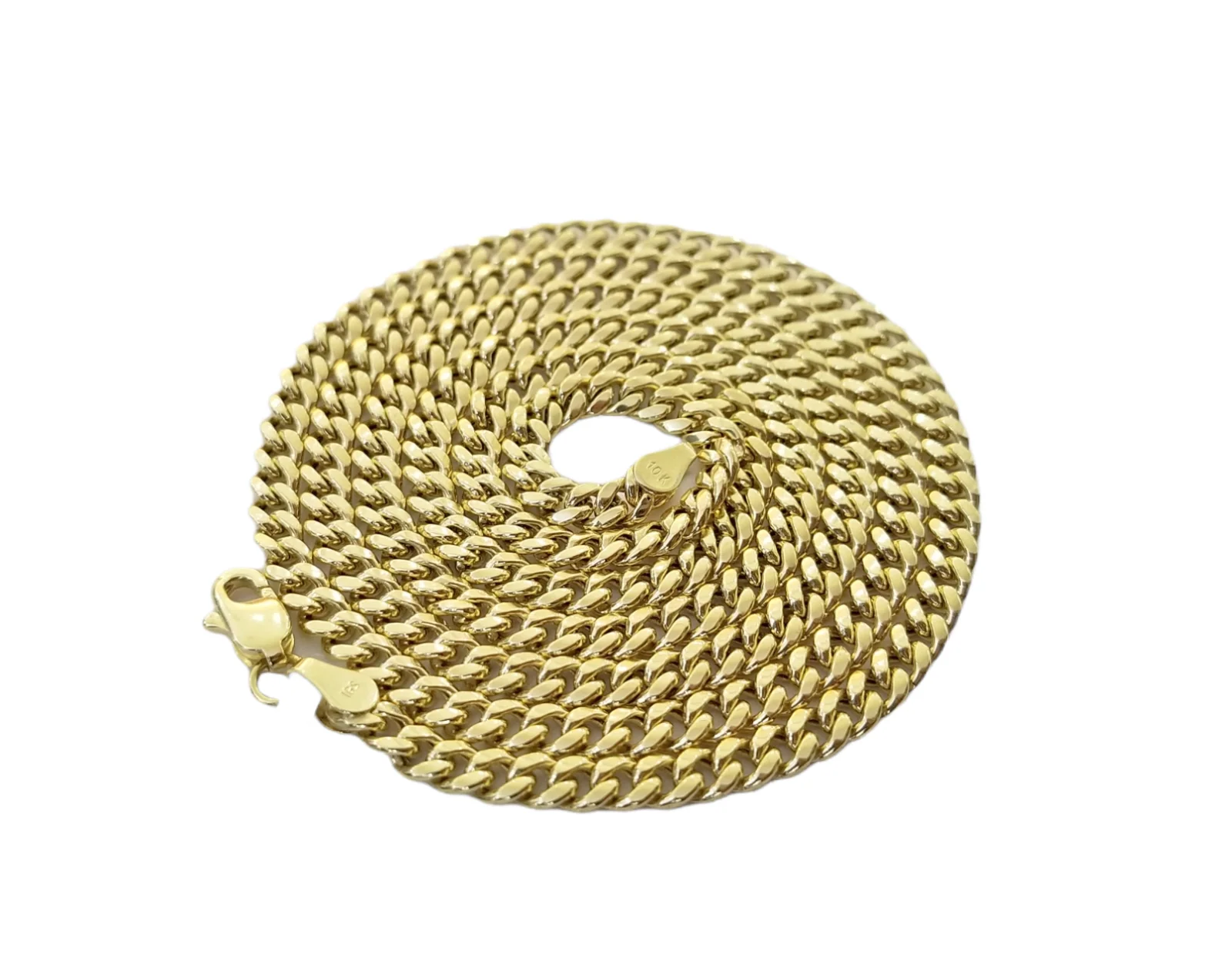 10K Gold Ankh Cross Egyptian Symbol Pendant Charm 4mm Cuban Link Chain 26" Inch - Image 7