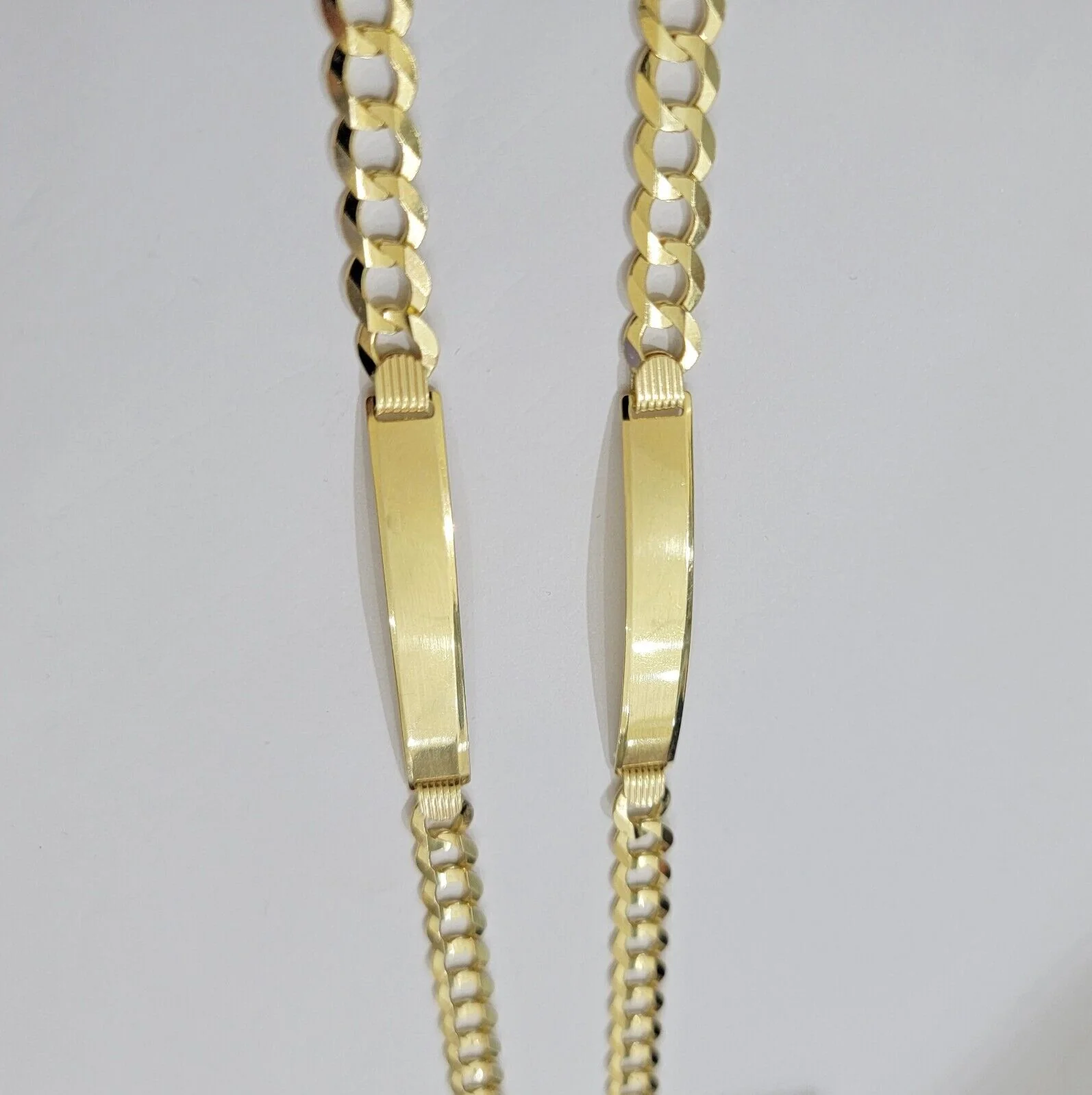10k Gold Bracelet ID Cuban Curb Link SOLID 10kt Yellow Gold 7mm 8 Inches REAL - Image 8