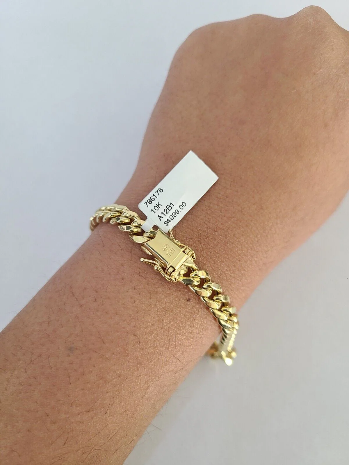 10k Gold Bracelet Miami Cuban Link 7mm 8.5" REAL 10k Yellow Gold - Image 4