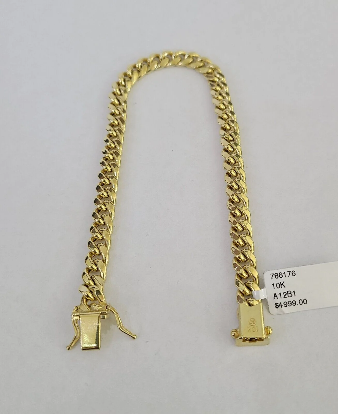 10k Gold Bracelet Miami Cuban Link 7mm 8.5" REAL 10k Yellow Gold - Image 6