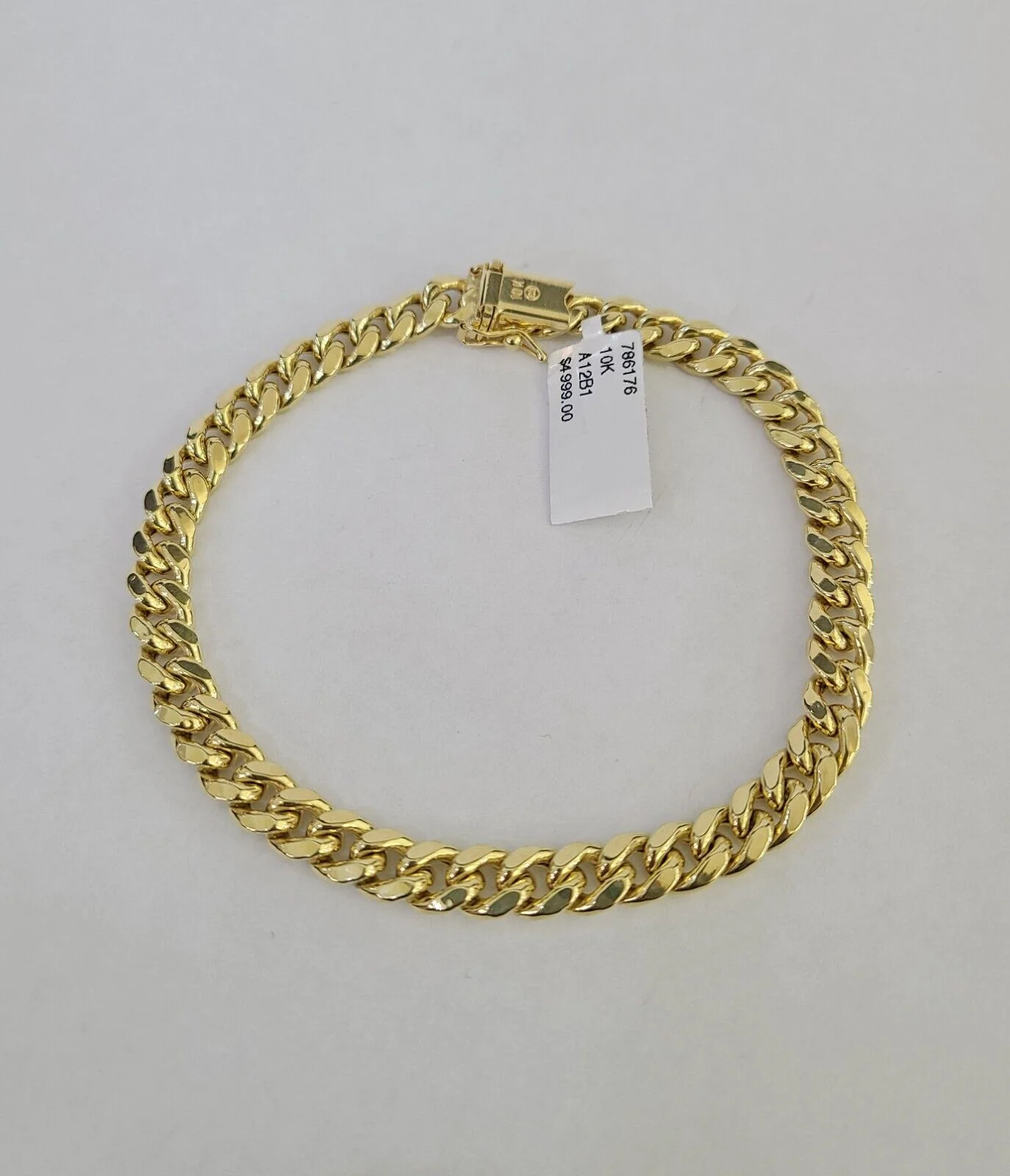 10k Gold Bracelet Miami Cuban Link 7mm 8.5" REAL 10k Yellow Gold - Image 8