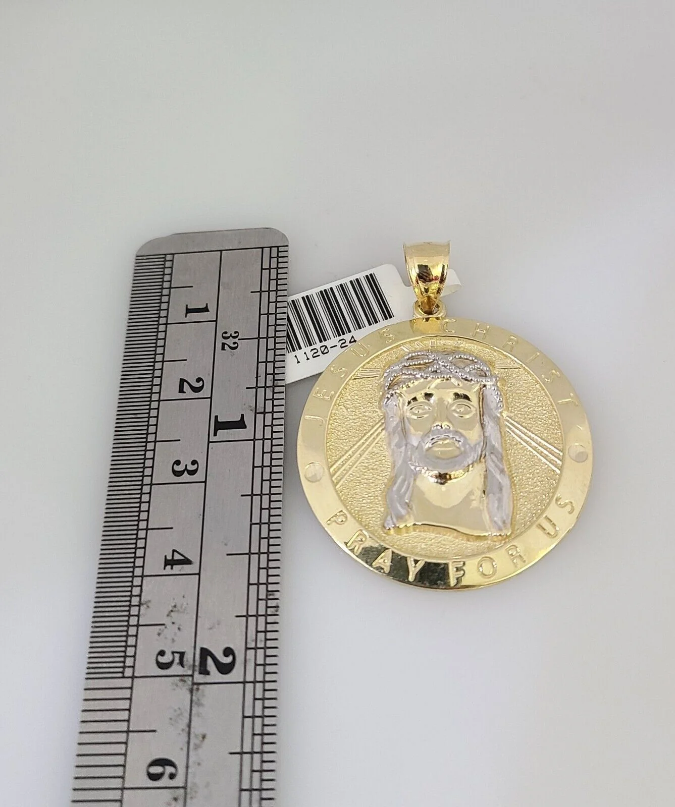 10k Gold Byzantine Chain Jesus Christ Pendant SET REAL 10kt 3mm 18"-28" 10Kt - Image 4