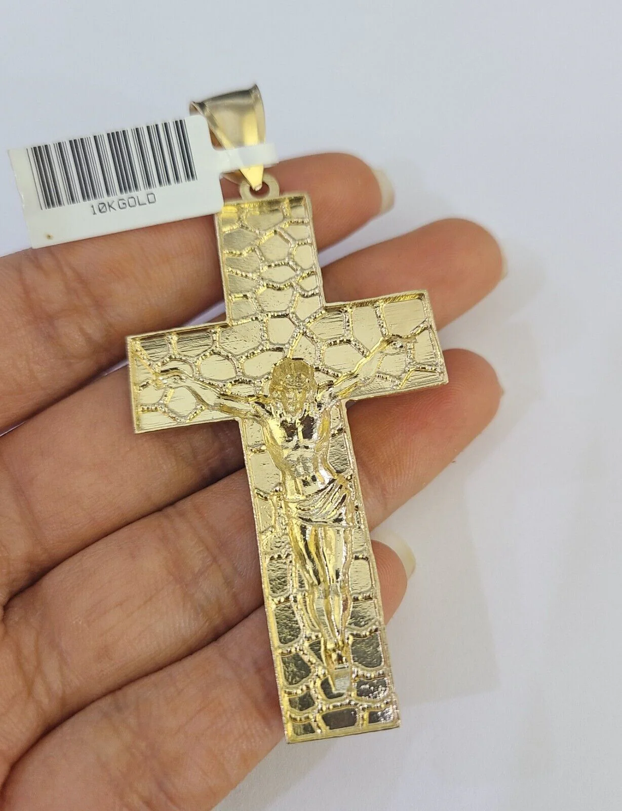 10k Gold Byzantine Necklace Jesus Cross Charm 20-30 inches 6mm SET Chain Pendant - Image 7