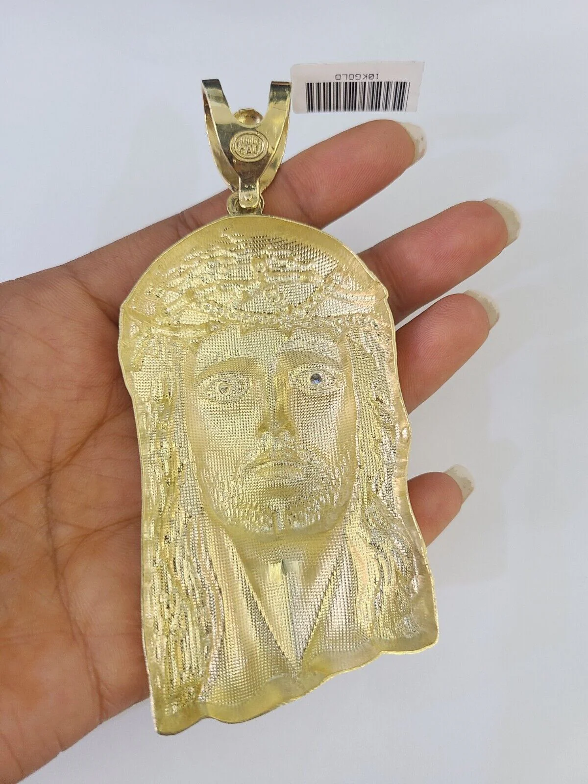10k Gold Byzantine Necklace Jesus Head Charm 20-30 inches 9mm REAL SET Chain - Image 7