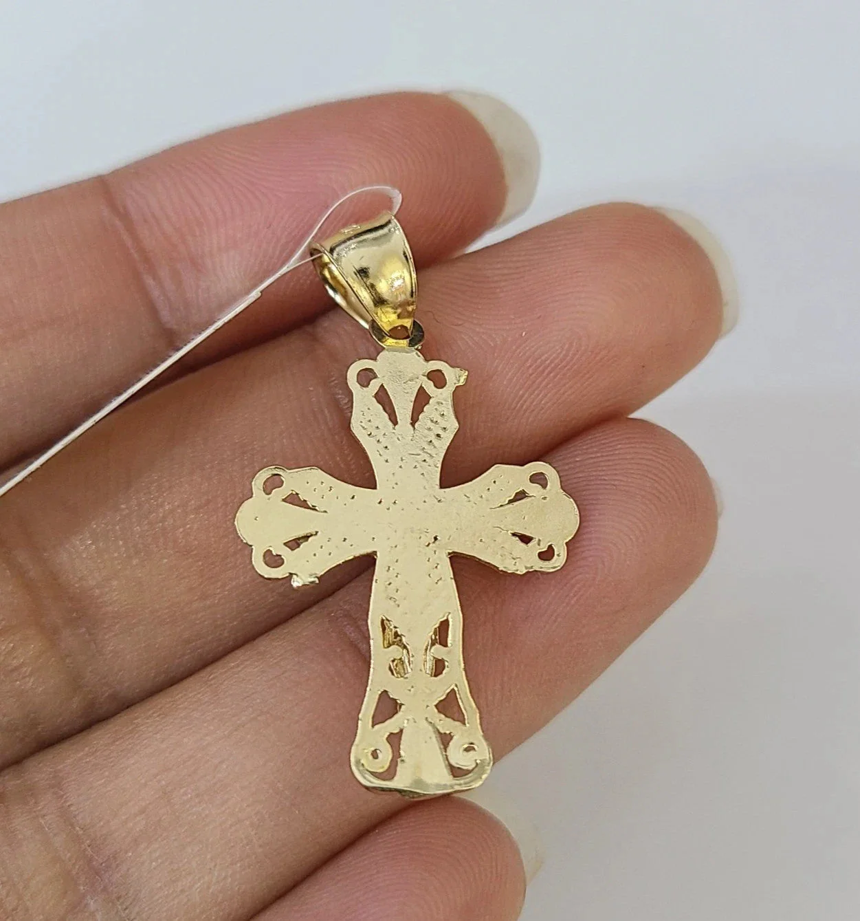 10k Gold Chain Miami Cuban Jesus Cross Charm Pendant Set 4mm 18"-28" Necklace - Image 6