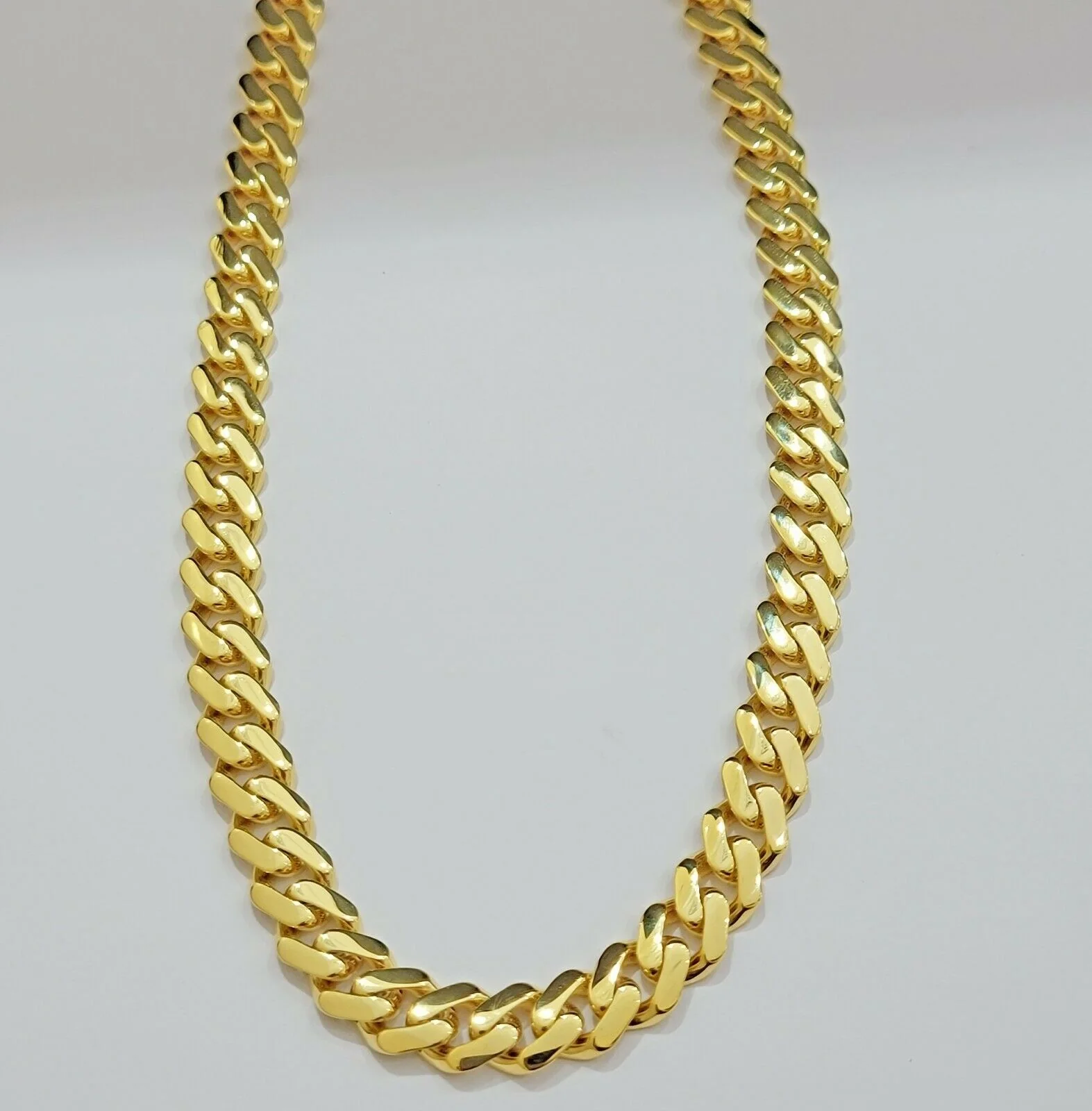 10k Gold Chain Miami Cuban Royal Link 8.5 mm 24" Shiny Plain Necklace, REAL 10KT - Image 4