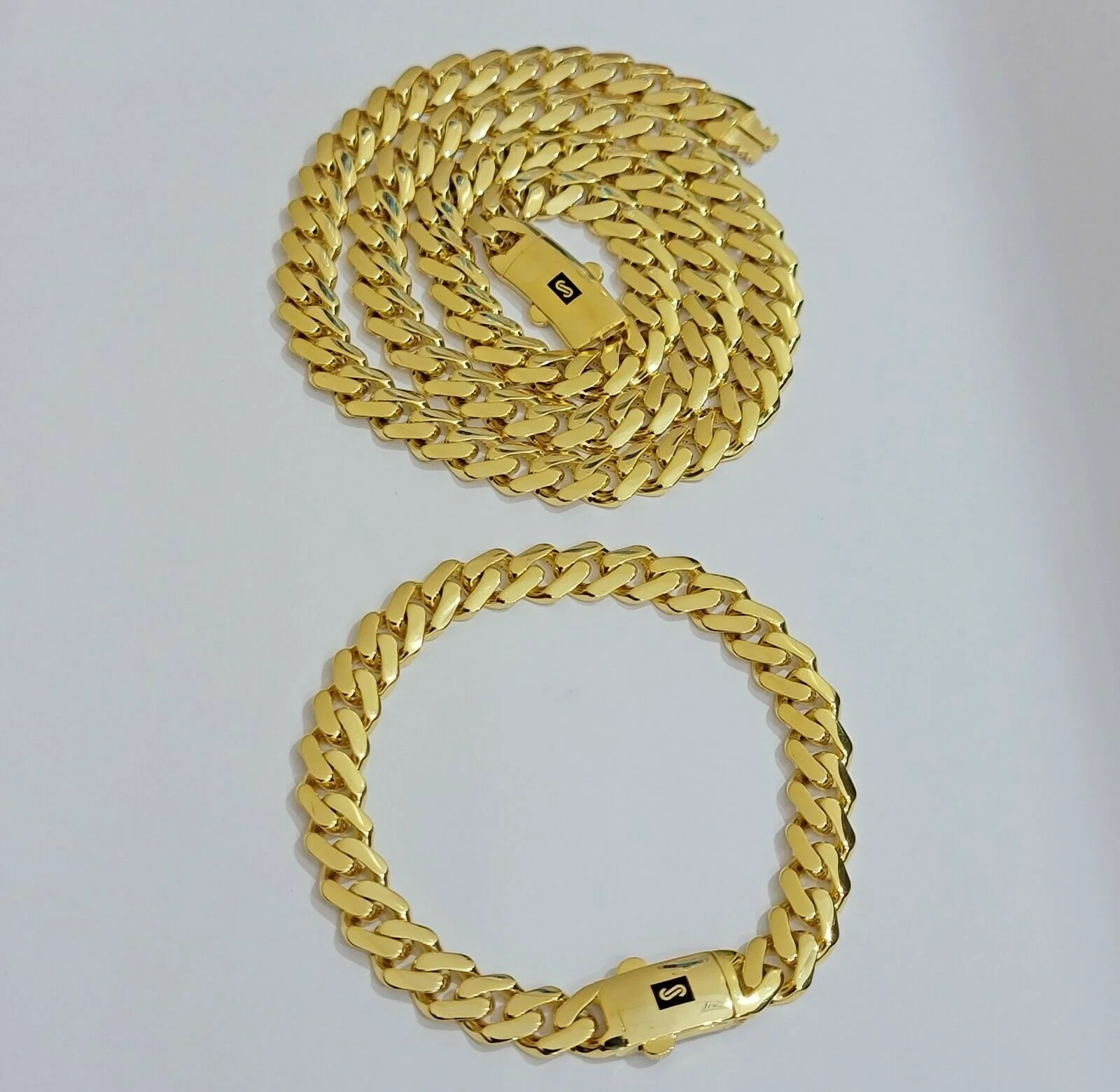 10k Gold Chain Miami Cuban Royal Link 8.5 mm 24" Shiny Plain Necklace, REAL 10KT - Image 5