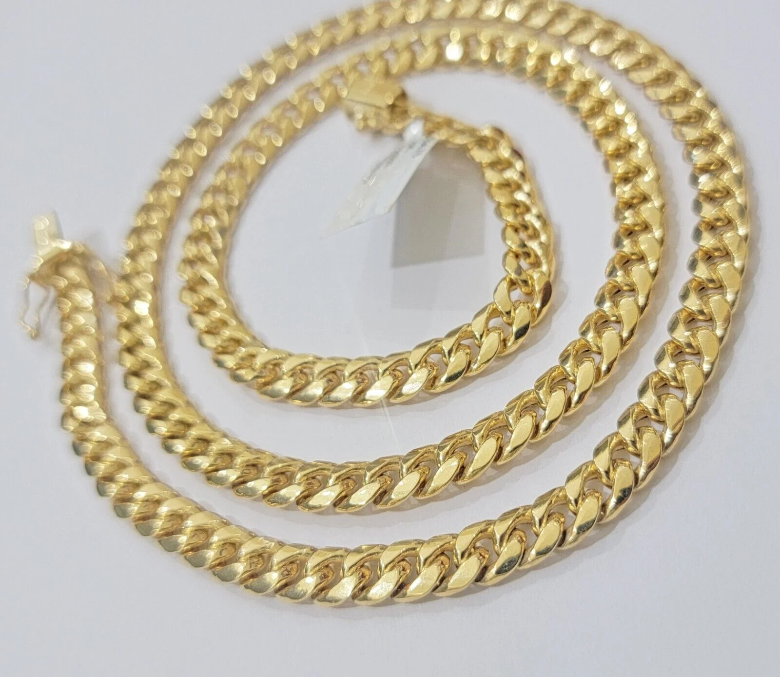 10k Gold Chain necklace 6mm Miami Cuban Link 20" - 26 Inch REAL 10kt Yellow Gold - Image 3