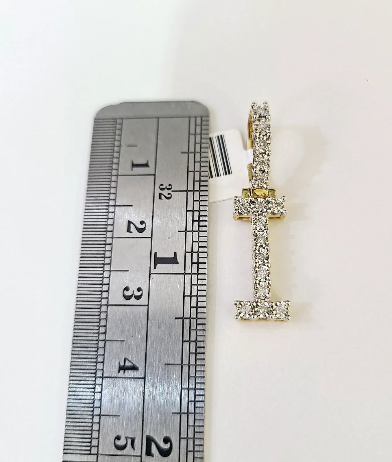 10k Gold Chain Necklace Cuban Curb I Diamond Initial Pendant Set 3mm 20"-30" - Image 2