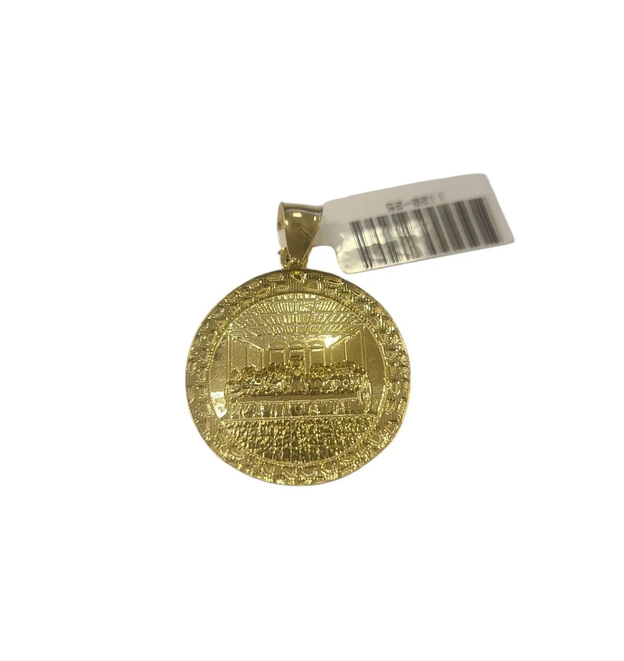 10k Gold Chain Necklace Last Supper Charm Pendant Set Cuban Curb 3mm 20"-30" - Image 7