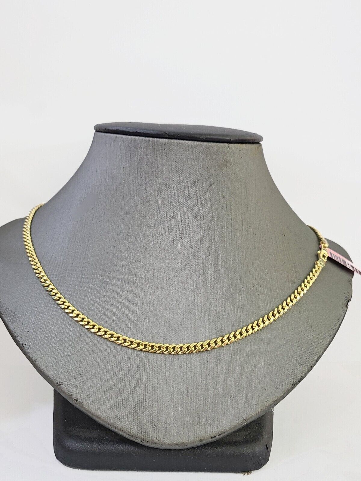 10k Gold Chain Real Diamond D Alphabet Initial Charm pendant 3mm 18Inch Necklace - Image 10