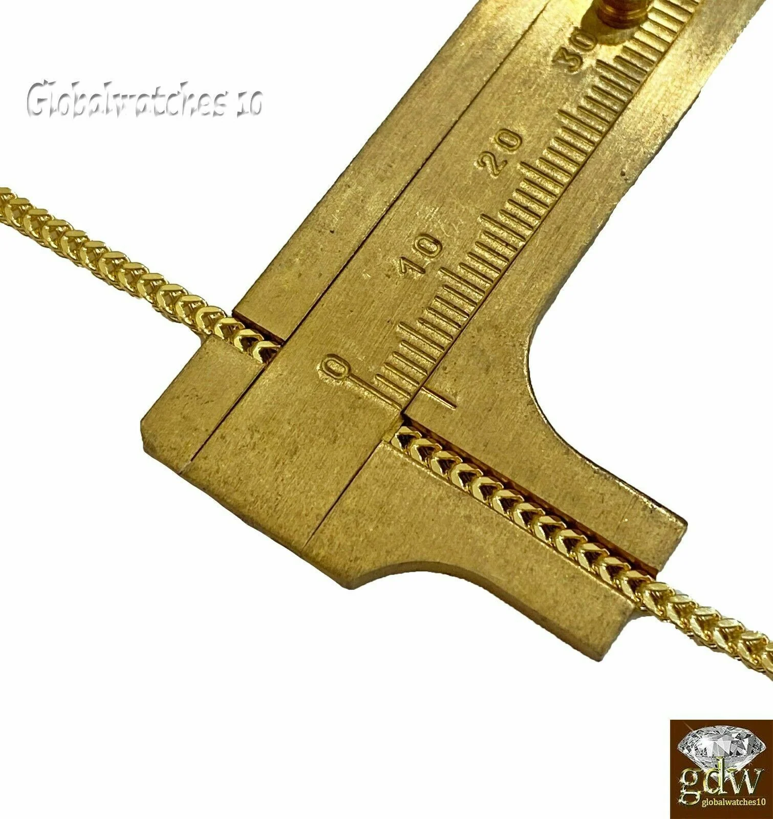 10k Gold Dollar Bag Charm Pendant Franco Chain 22 24 26 28 Inch Real - Image 5