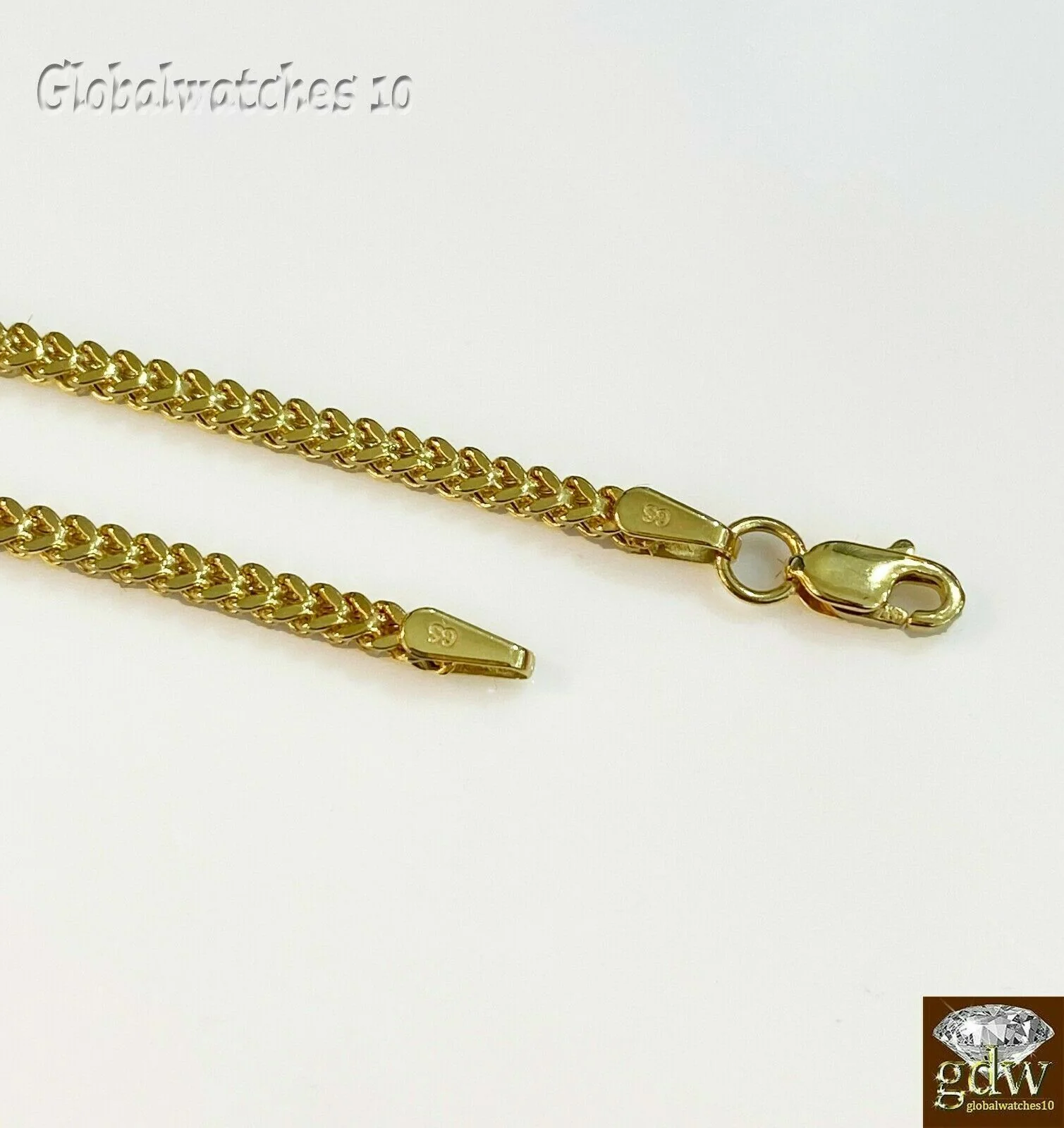 10k Gold Dollar Bag Charm Pendant Franco Chain 22 24 26 28 Inch Real - Image 6