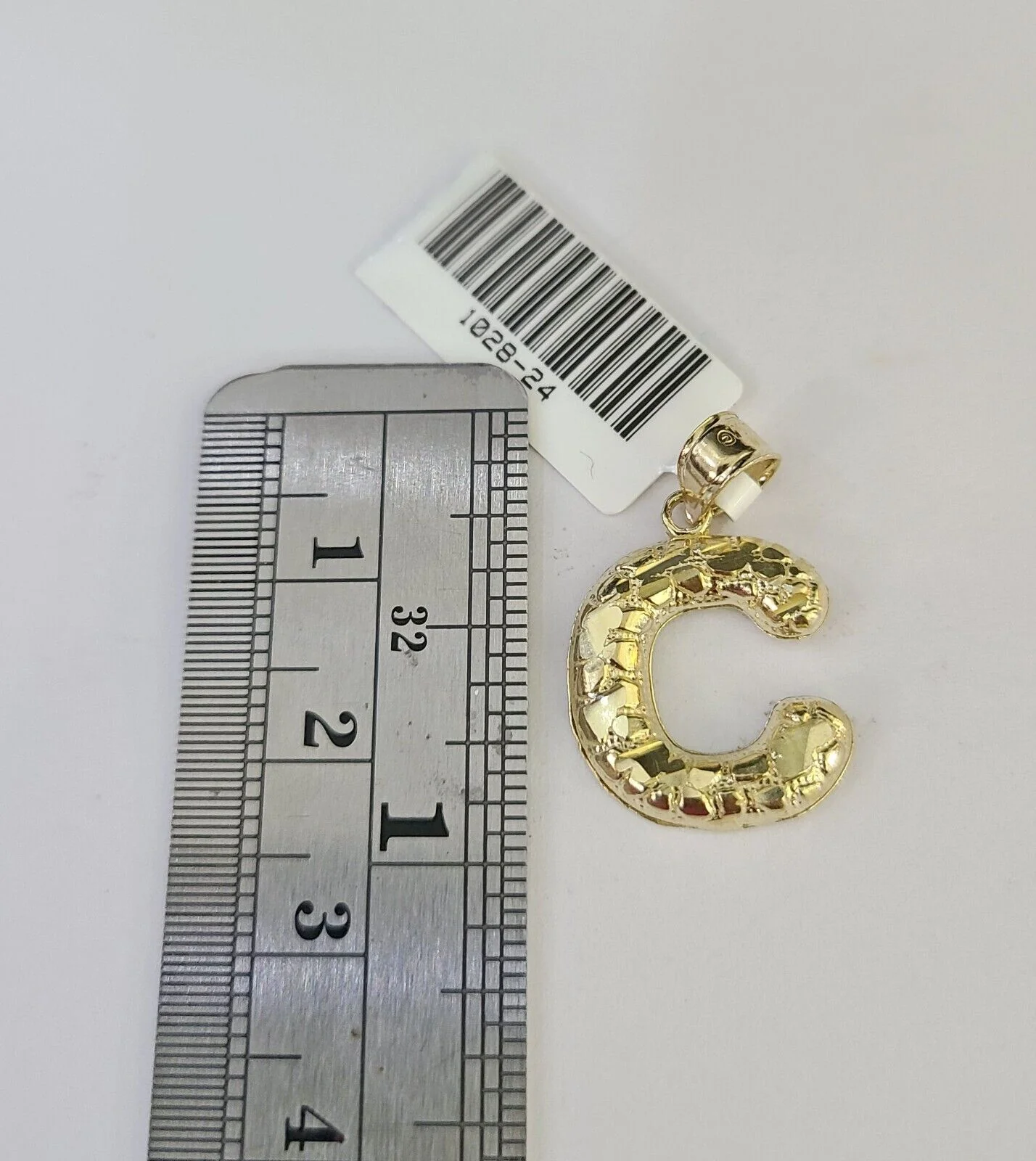 10k Gold Initial C Charm Rope Chain 16"-26" 2.5mm SET Necklace Alphabet Pendant - Image 5