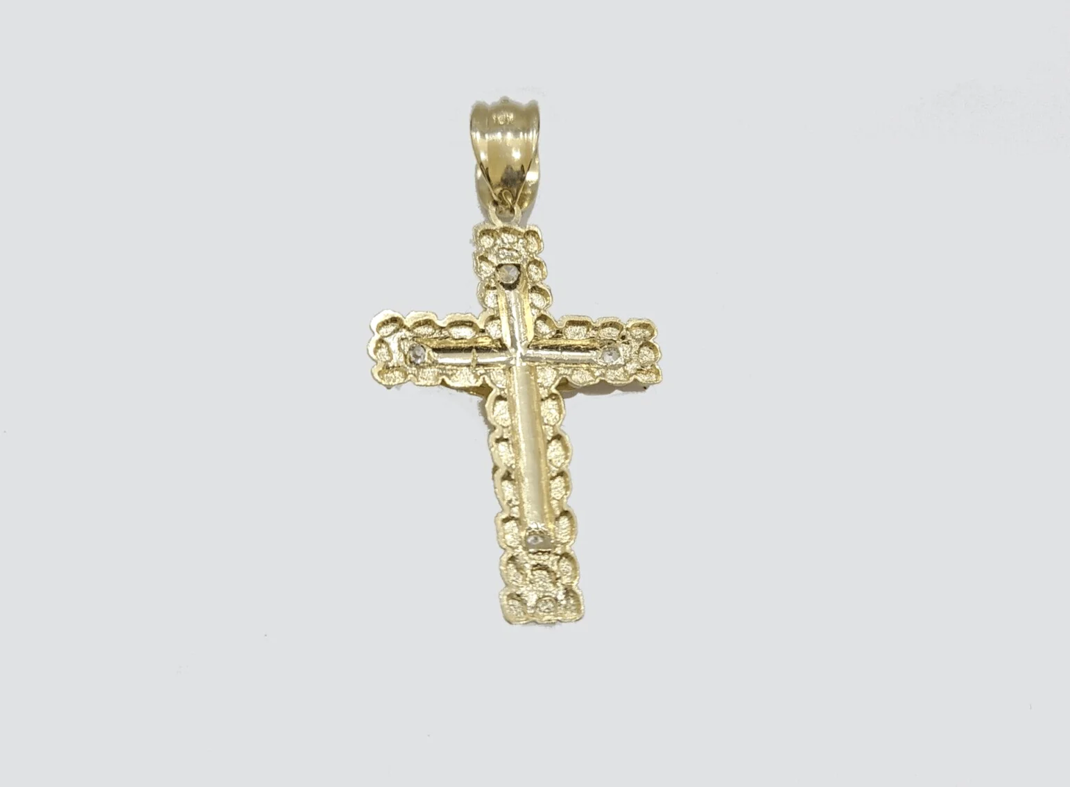 10k Gold Jesus Crucifix Cross Pendant Charm 10kt Yellow 2'' Inch For Chain Real - Image 5