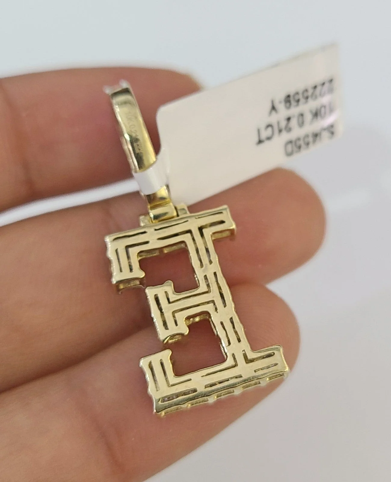 10K Gold Miami Cuban Chain E Diamond Initial 20"-28" 3mm Pendant Necklace SET - Image 7