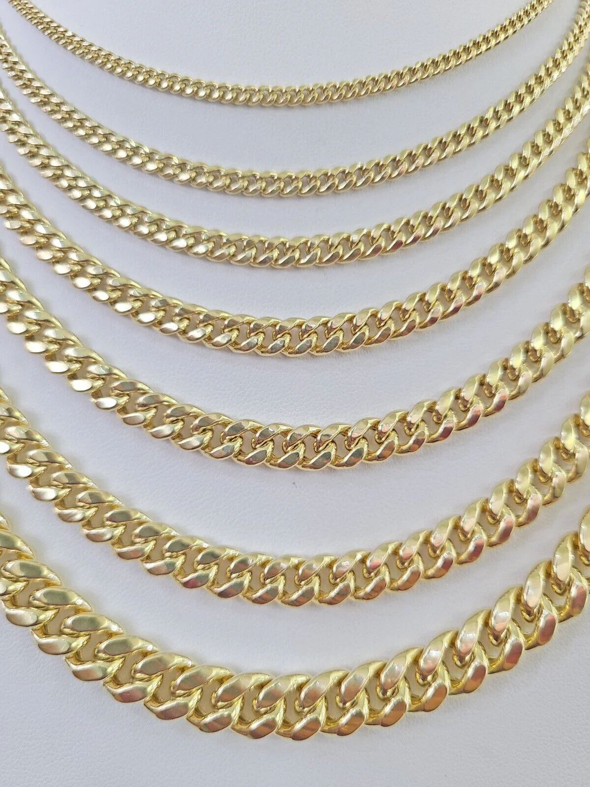 10k Gold Miami Cuban Link Chain Necklace 3mm-10mm 20-30 Inches 10kt Real Yellow - Image 5