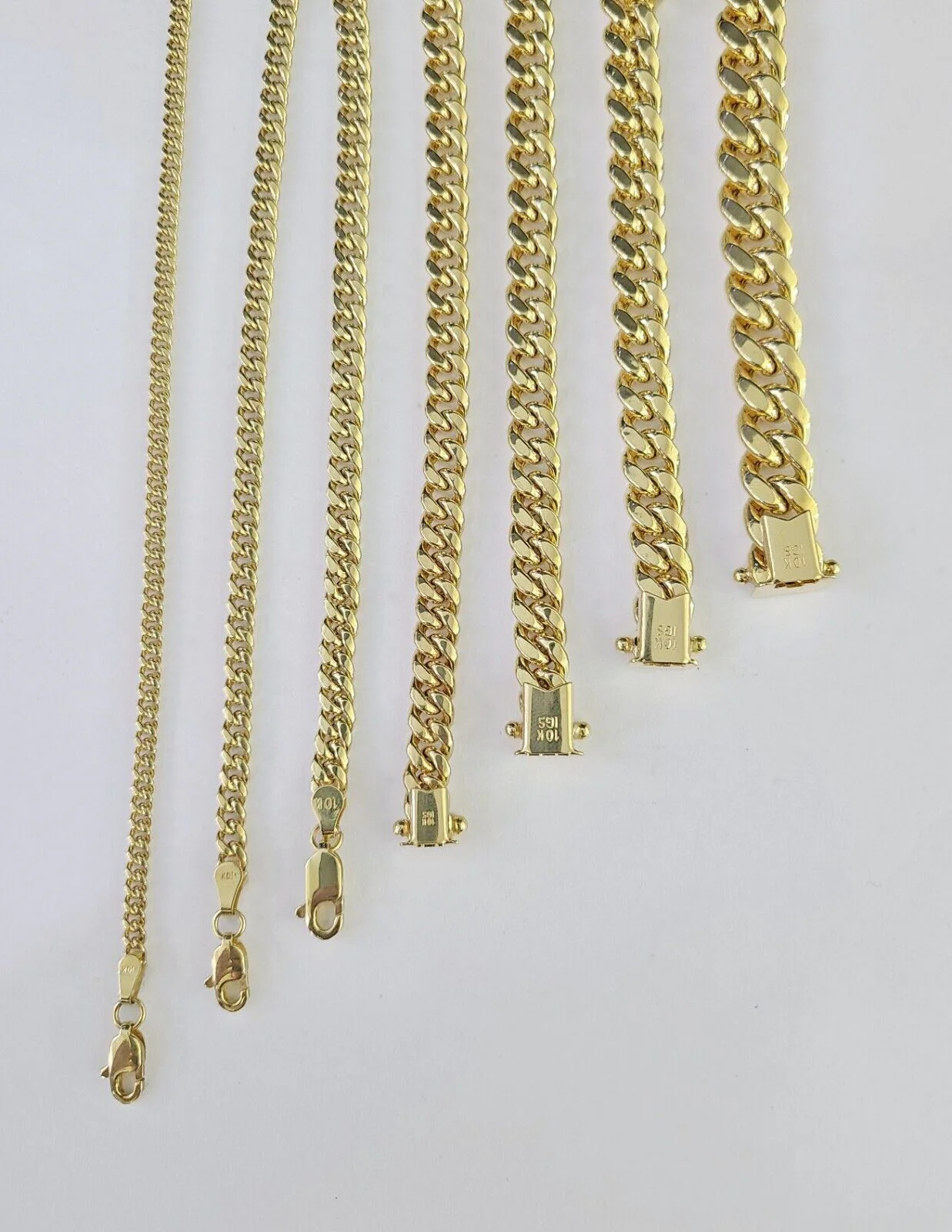 10k Gold Miami Cuban Link Chain Necklace 3mm-10mm 20-30 Inches 10kt Real Yellow - Image 6
