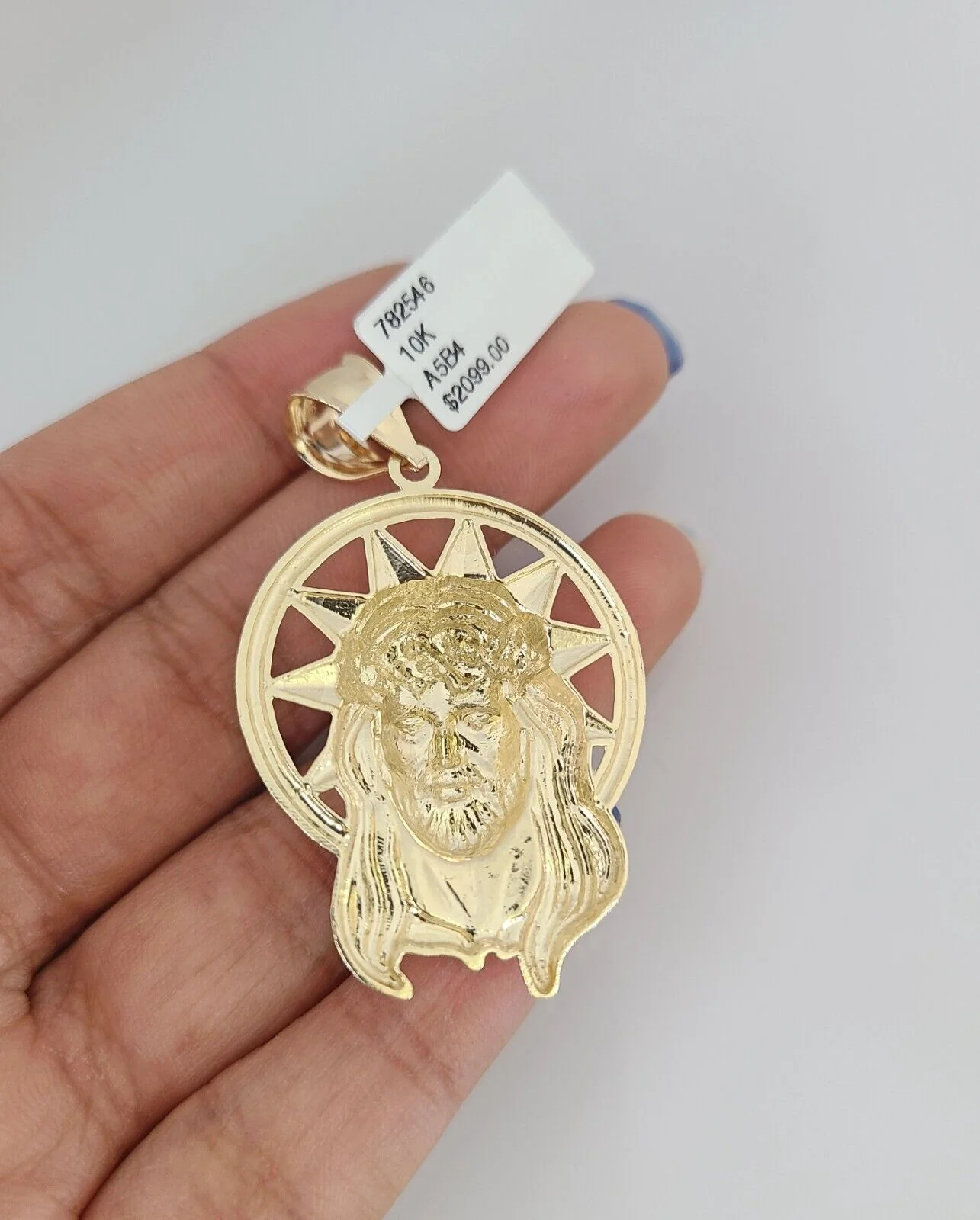 10k Gold Milano Rope Chain Jesus Head Charm 6mm Set 20"-26'' Inches Necklace - Image 5