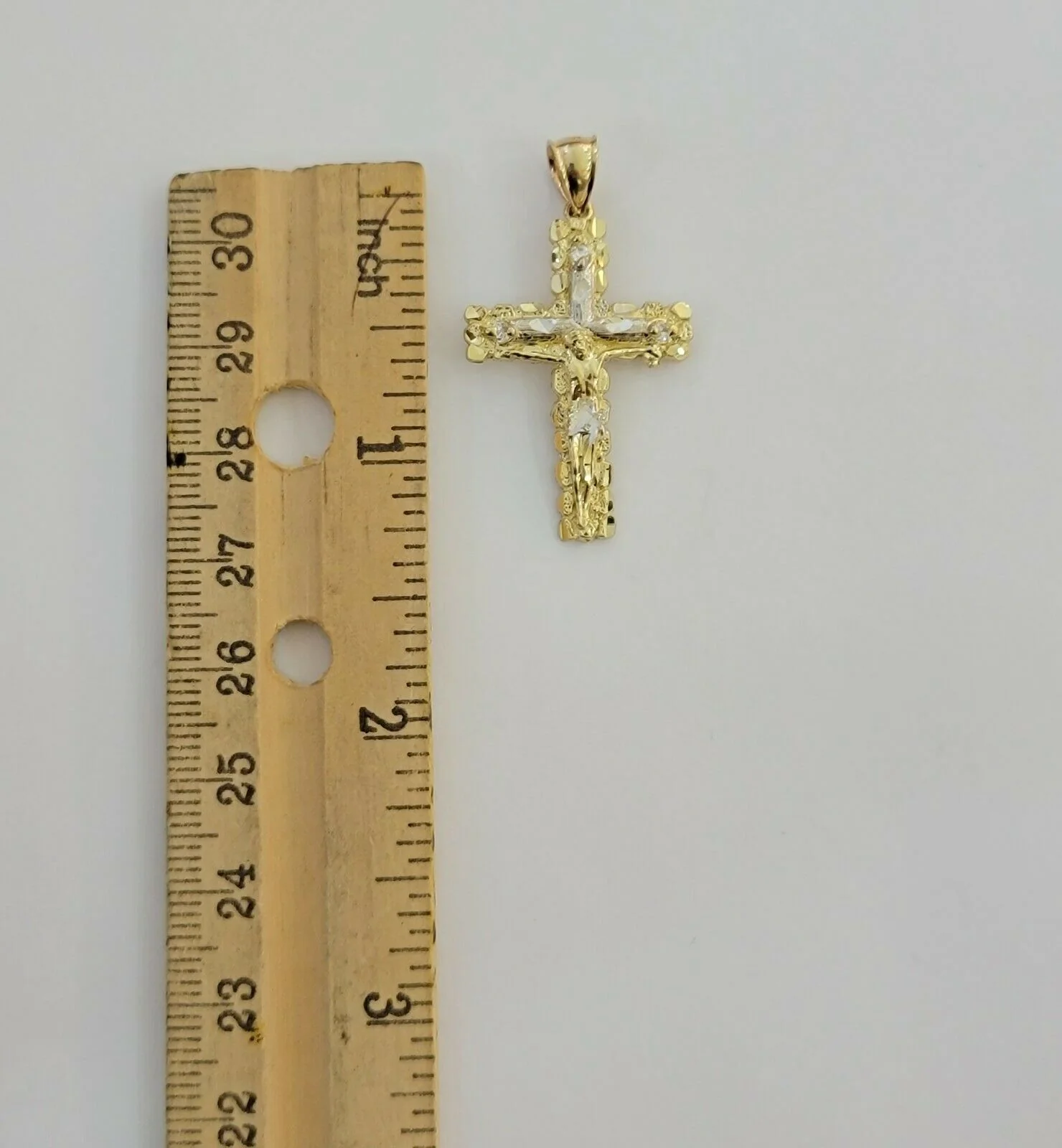 10k Gold Pendant charm Jesus cross crucifix 4" 3" 2" 1.5" Men women Real 10kt - Image 15