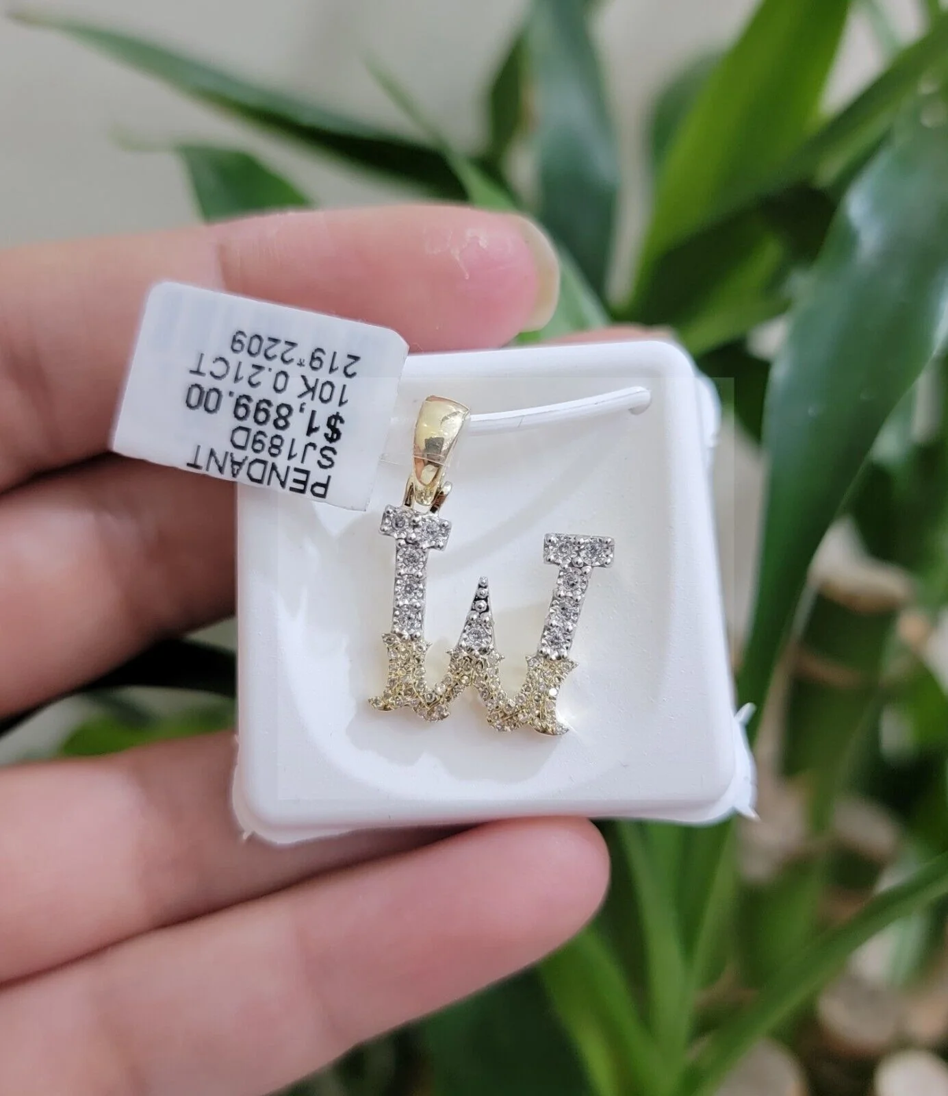 10k Gold Pendant Initial Charm Natural Diamond A-Z Alphabet 10K Yellow Gold REAL - Image 13