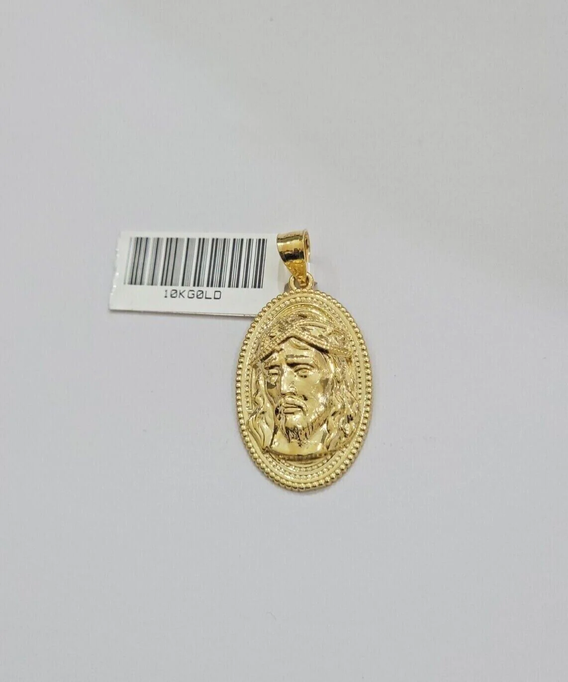 10k Gold Rope Chain Jesus Head Charm Pendant Set 22" Inch 3mm Necklace REAL SALE - Image 10