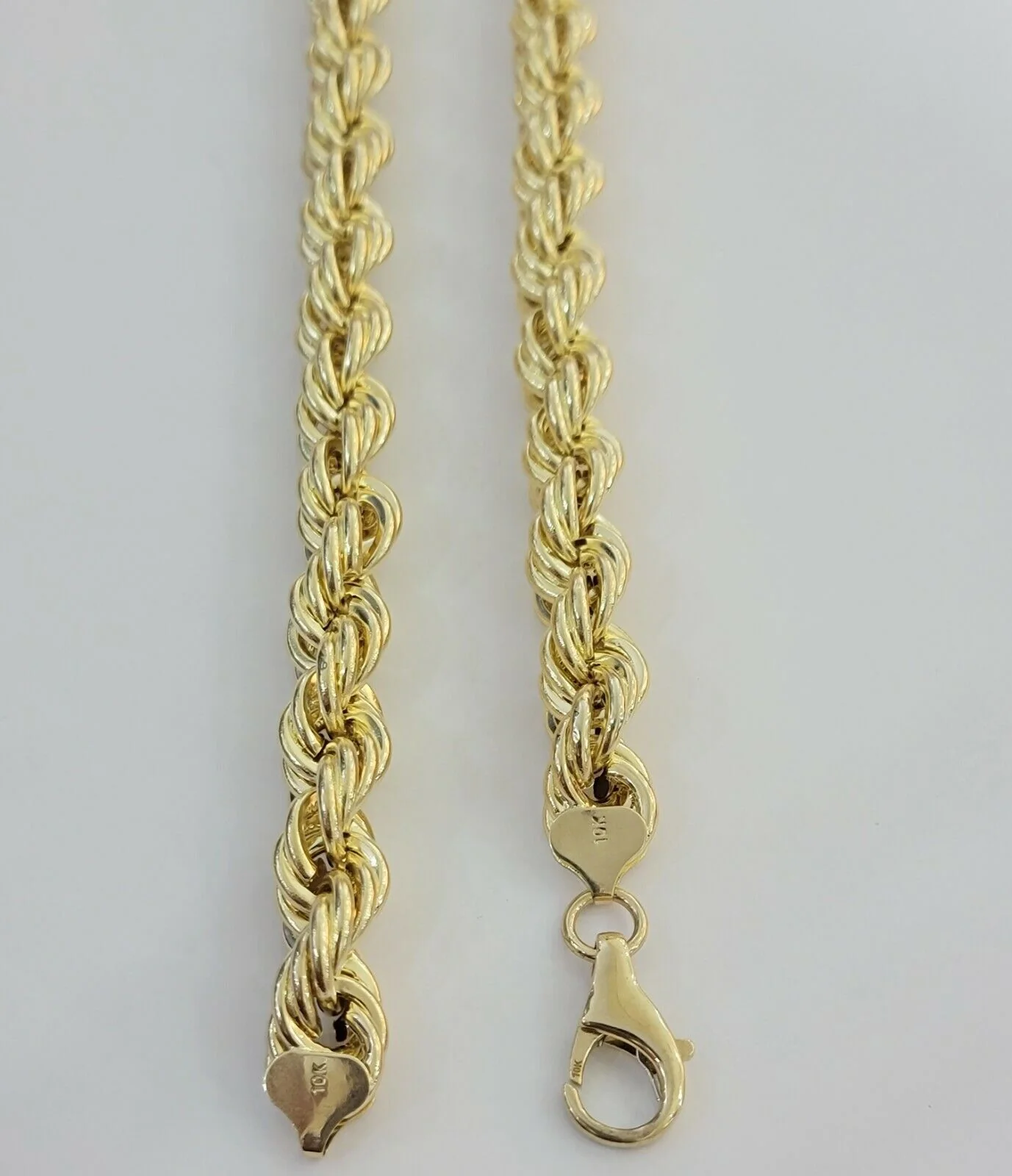 10k Gold Rope Chain Mens 22 Inch Necklace 12mm REAL 10kt Yellow Gold , Thick - Image 5