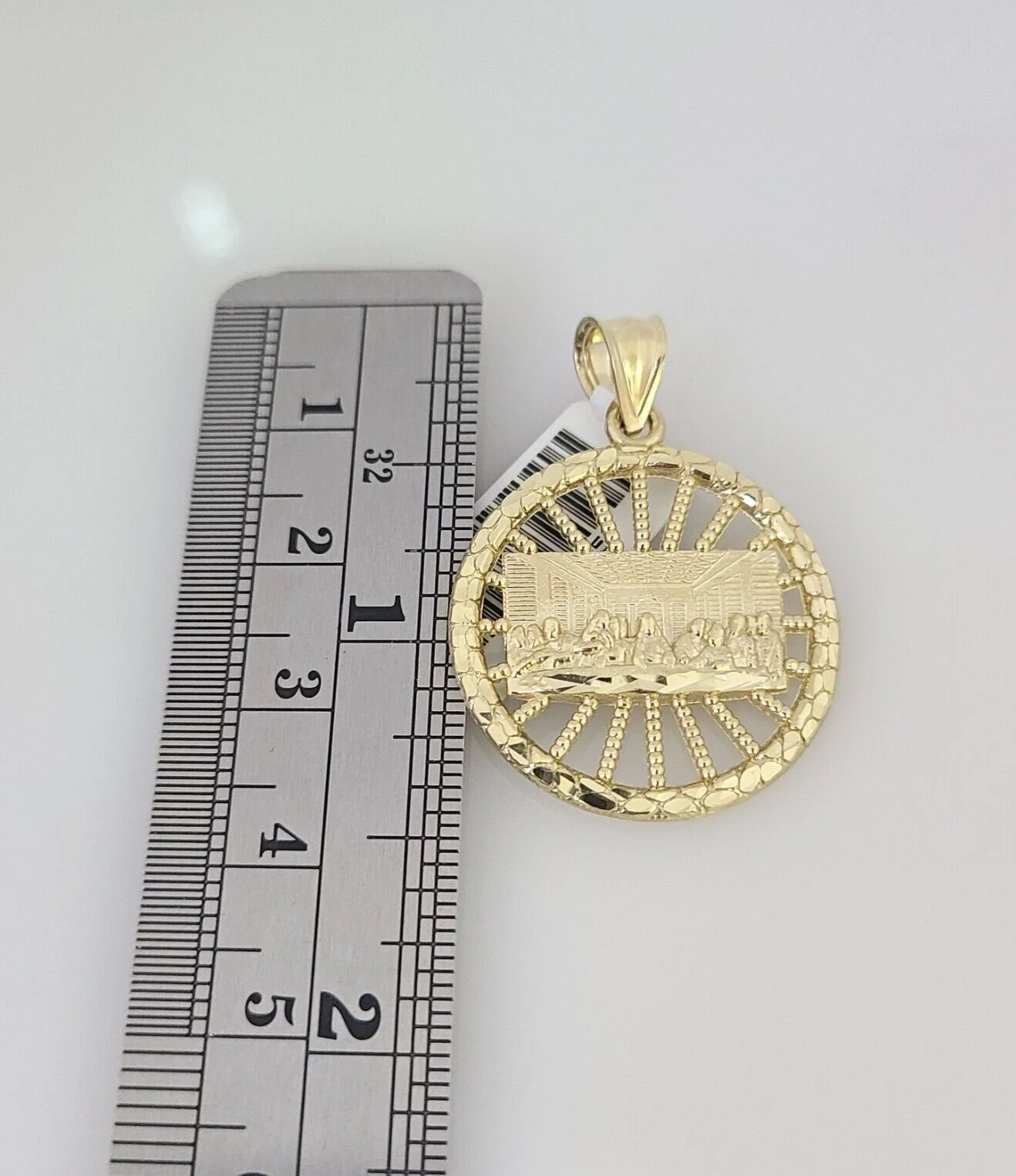 10k Gold Solid Miami Cuban Chain Necklace Last Supper Pendant 2.5mm 18-24" Set - Image 6