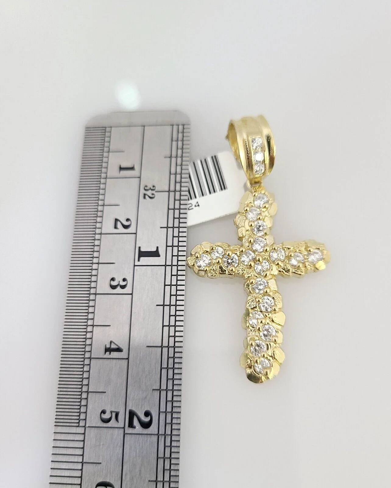 10k Gold Solid Miami Cuban Necklace Jesus Cross Pendant 2.5mm 18-24" Chain Set - Image 7