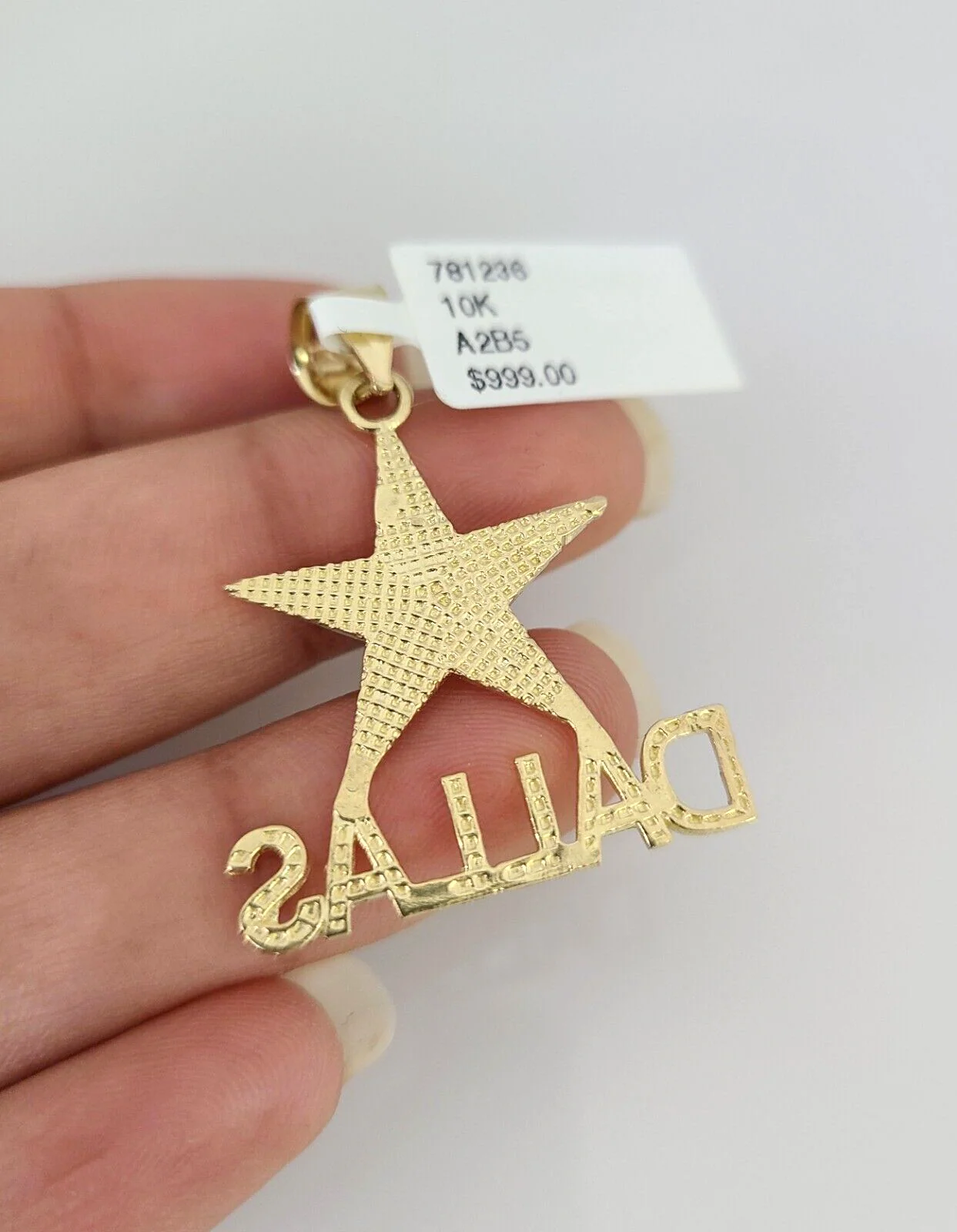 10k Gold Solid Miami Cuban Necklace Star Dallas Pendant 2.5mm 18-24" Chain Set - Image 8