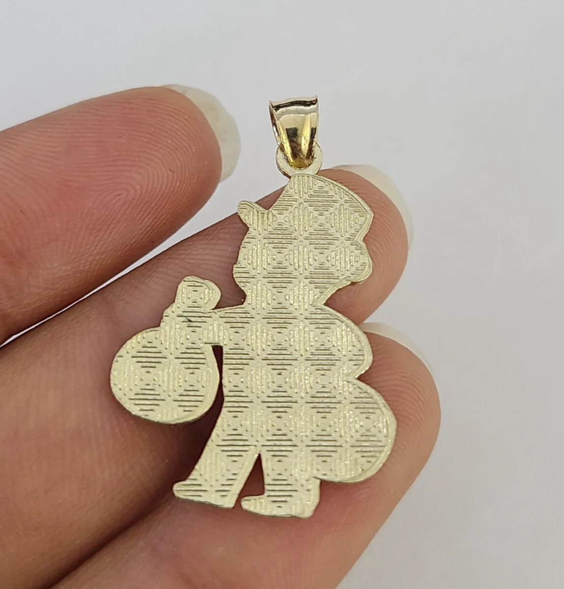10k Grandpa Money Bag Charm Pendant REAL 10Kt Yellow Gold Real - Image 5