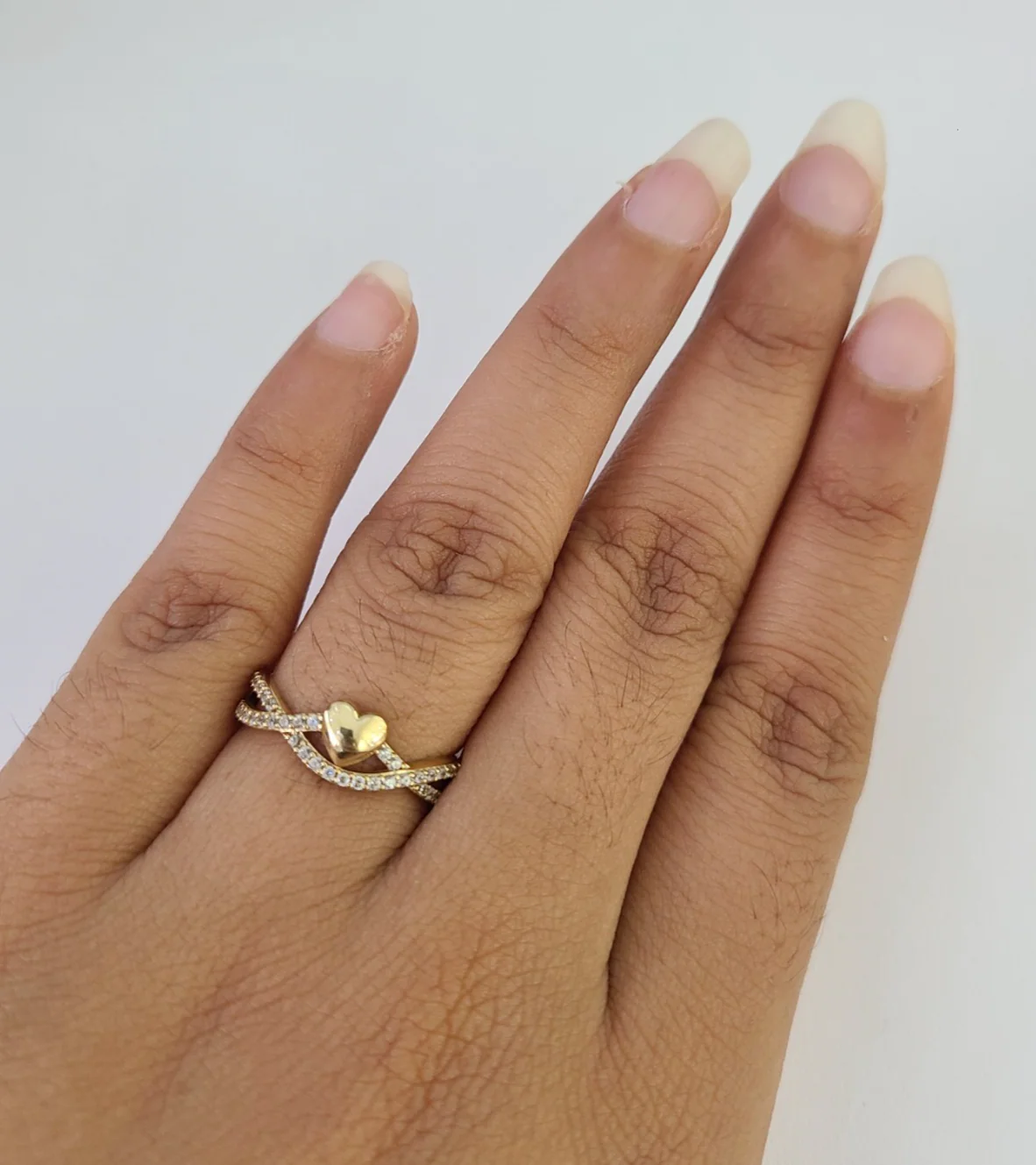 10k Hearts Ladies Ring Casual Band Yellow Gold Genuine Brand New All Sizes - Image 6