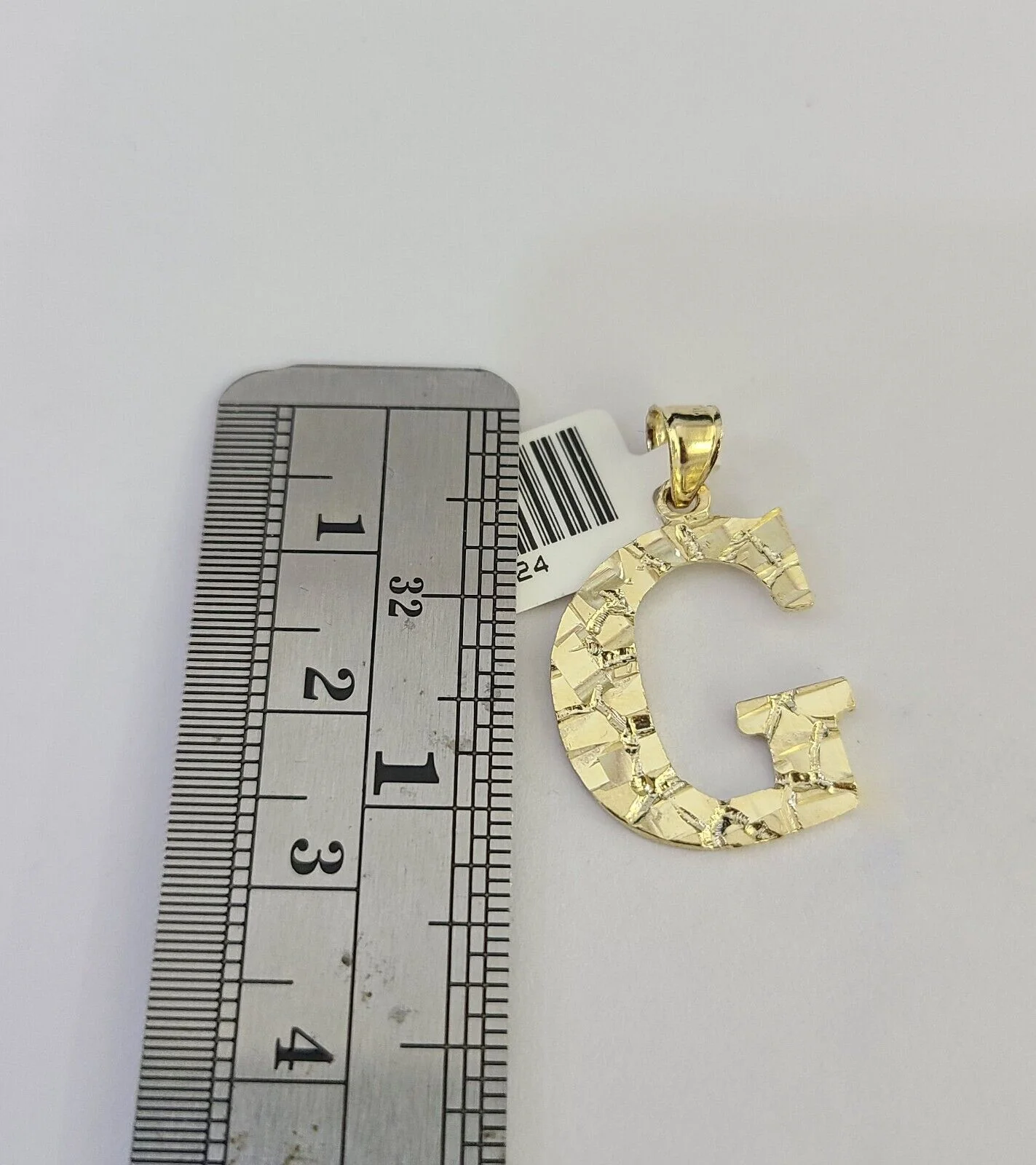 10k Initials Charm Pendant A-Z Alphabets Men Women Real Yellow Gold Genuine - Image 2