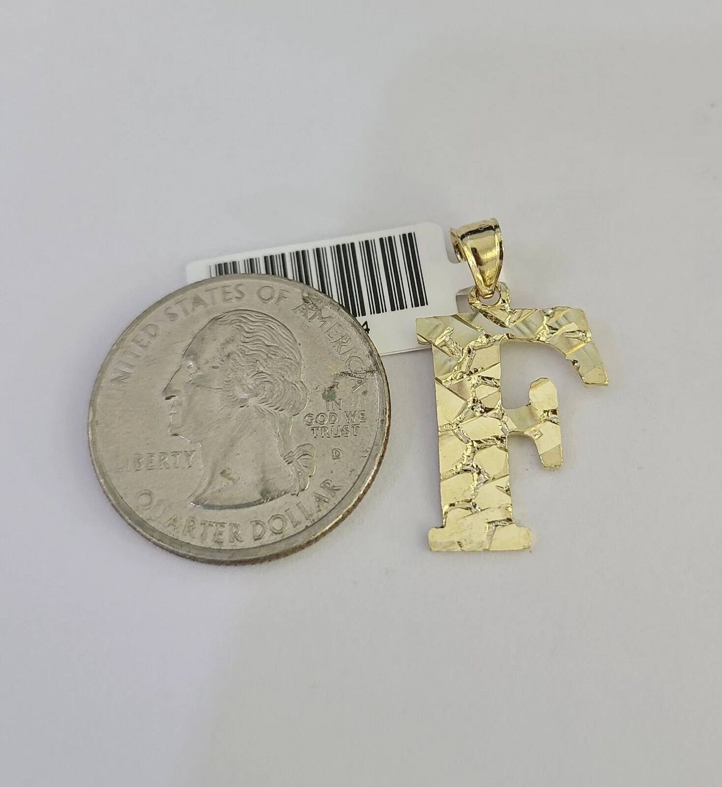 10k Initials Charm Pendant A-Z Alphabets Men Women Real Yellow Gold Genuine - Image 4