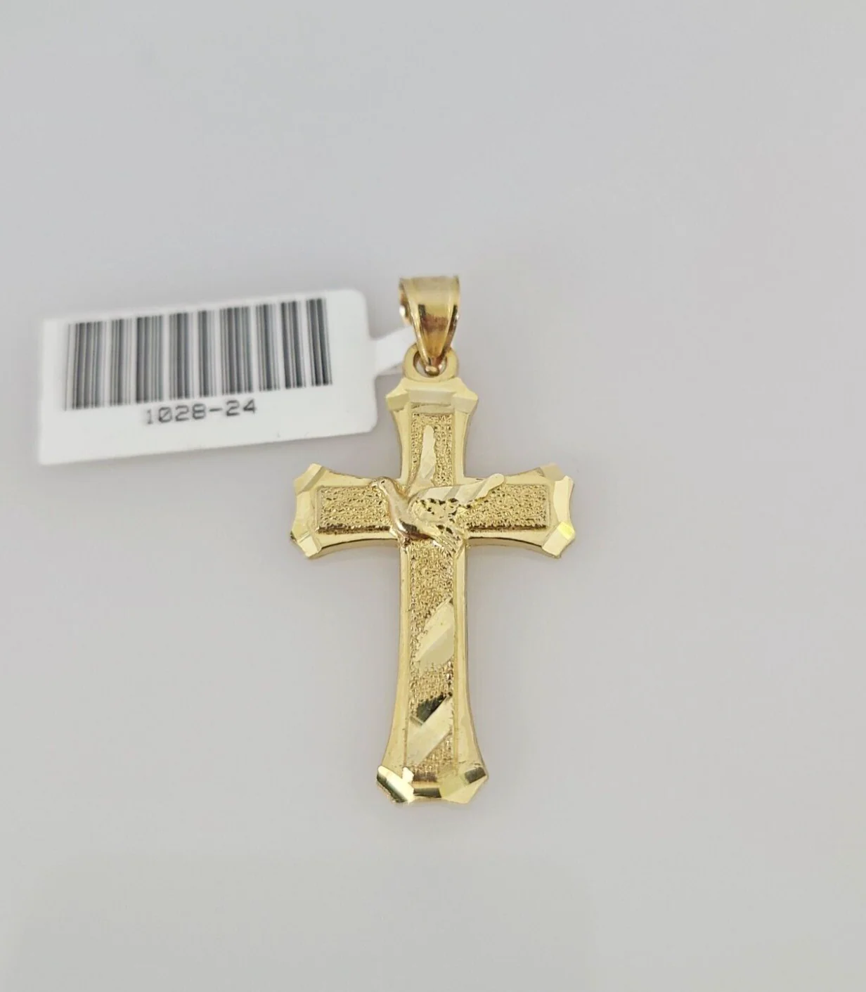 10k Jesus Cross Charm Pendant REAL 10Kt Religious Yellow Gold Genuine