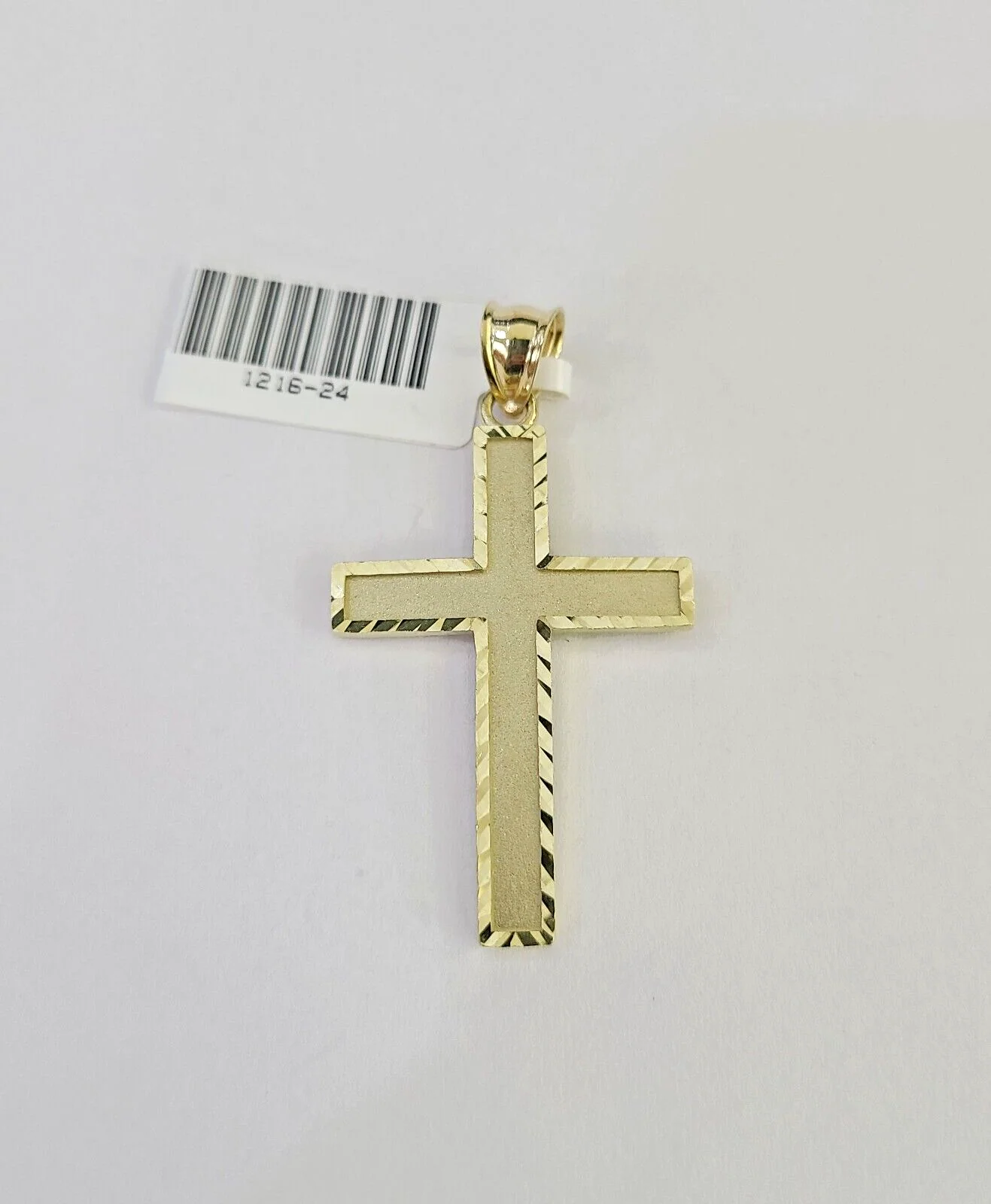 10K Jesus Cross Pendant Charm Yellow Gold Genuine Religious Real - Image 5